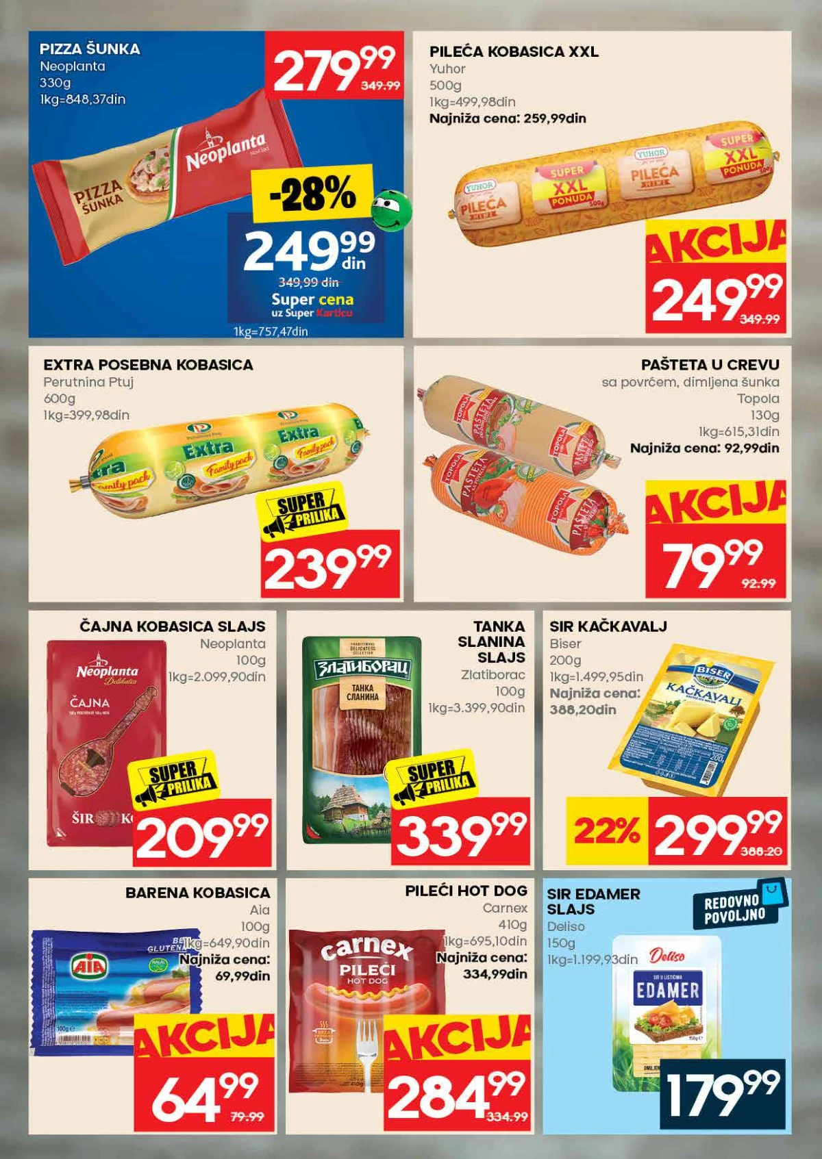IDEA katalog strana 8 – mlečni proizvodi, delikatesi i nedeljne akcije