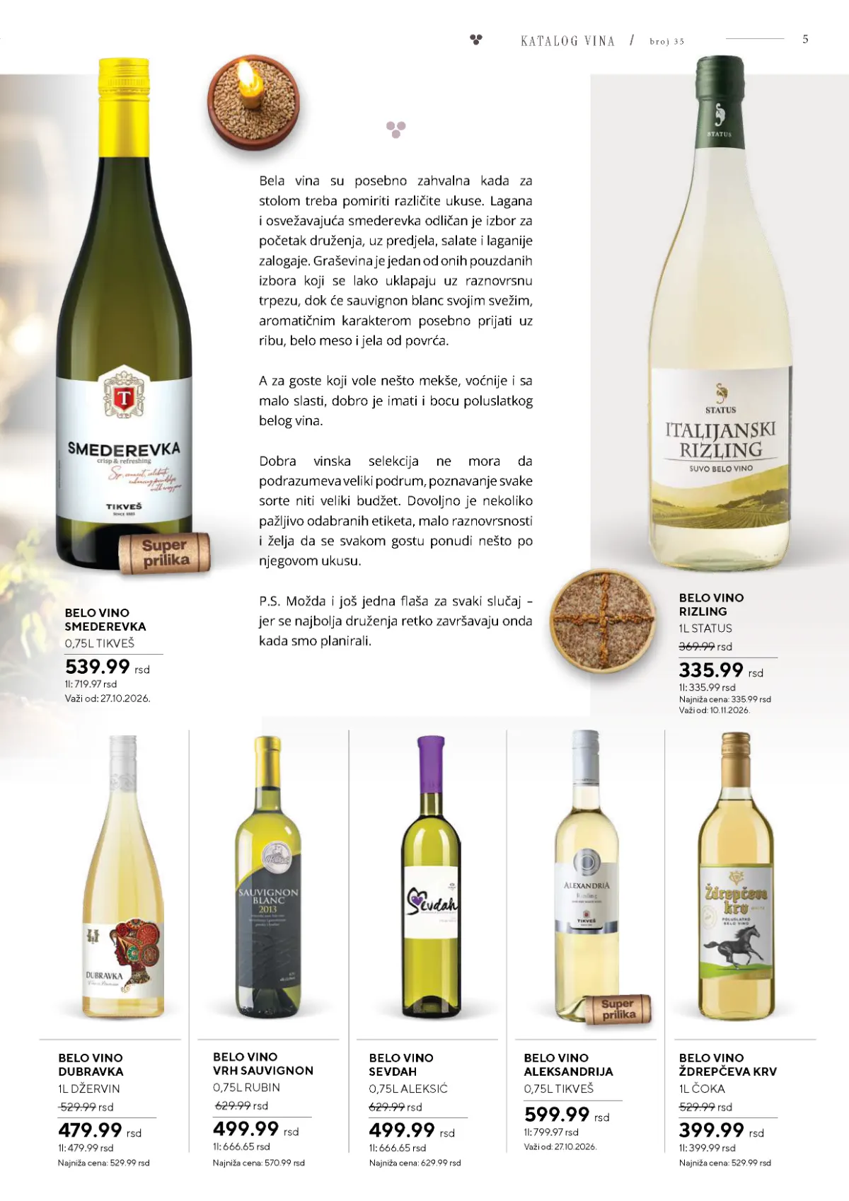 Vinski katalog – strana 5 od 36 Vinski katalog strana 5 – bela vina Dubravka i Ždrepčeva krv