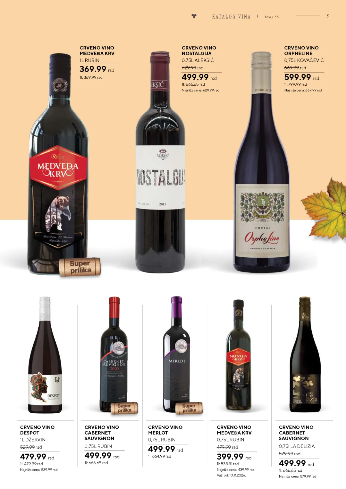 Vinski katalog – strana 9 od 36 Vinski katalog strana 9 – Medveđa krv Rubin i Nostalgija Aleksić