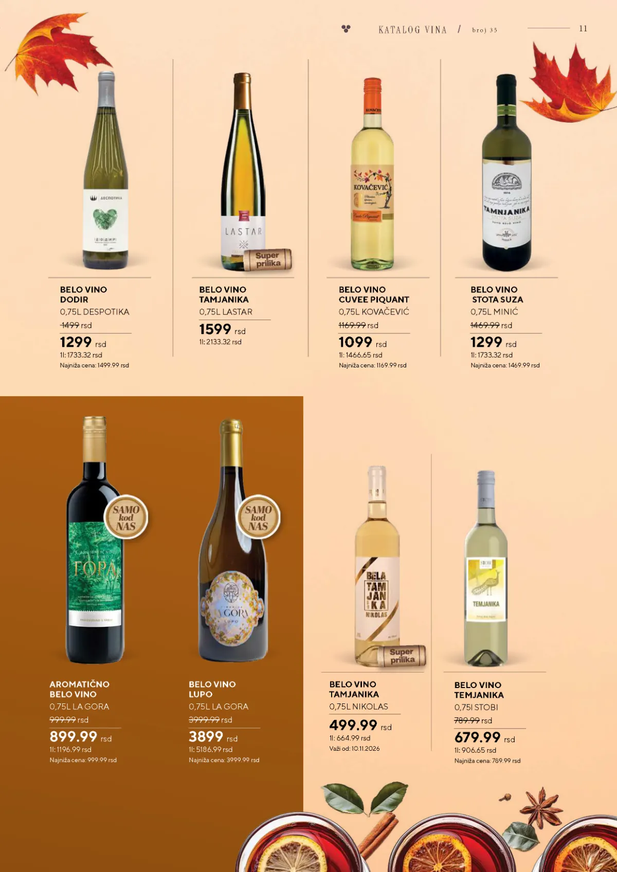 Vinski katalog – strana 11 od 36 Vinski katalog strana 11 – Dodir Despotika i Cuvee Piquant Kovačević