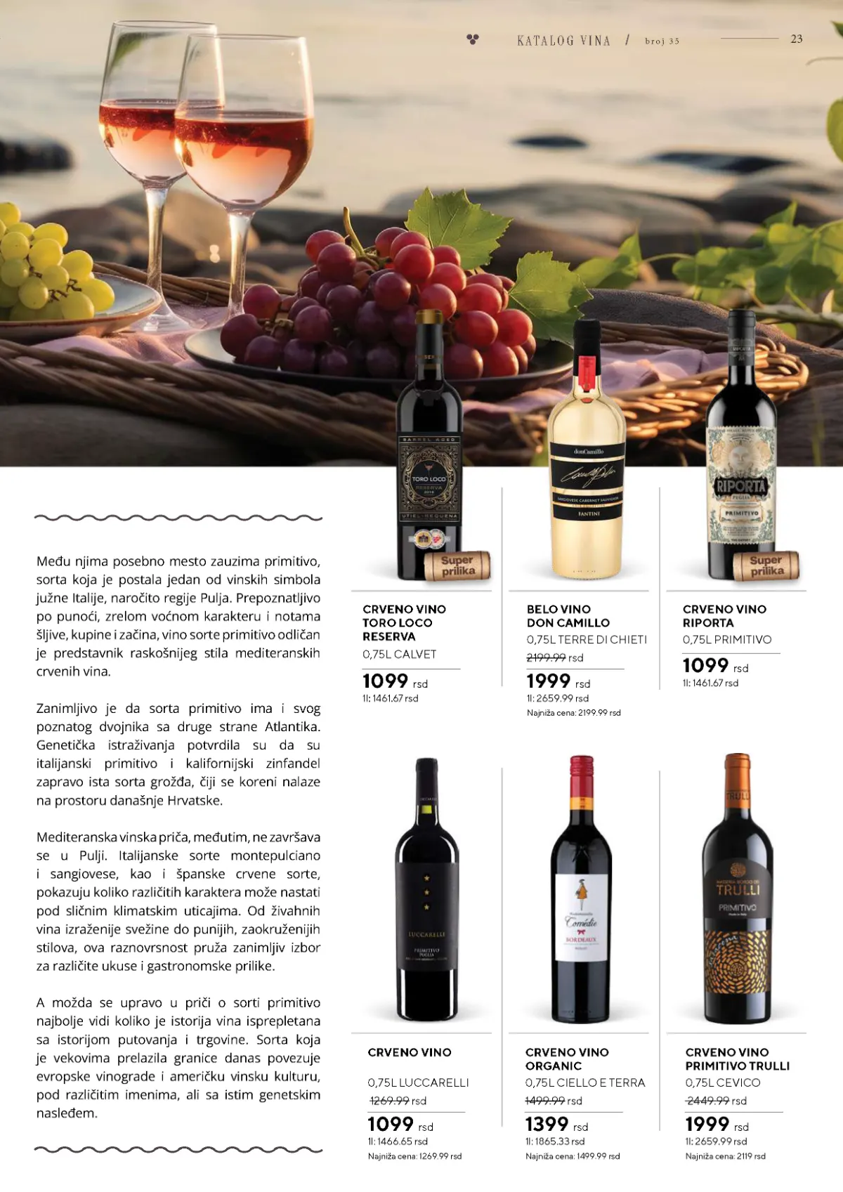 Vinski katalog – strana 23 od 36 Vinski katalog strana 23 – Toro Loco Reserva i Don Camillo