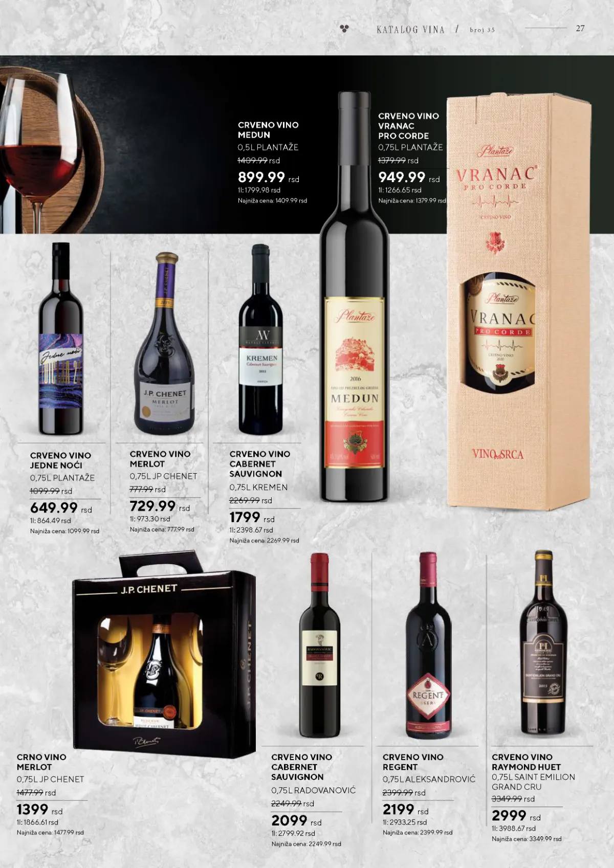 Vinski katalog – strana 27 od 36 Vinski katalog strana 27 – Medun Plantaže i Vranac Pro Corde