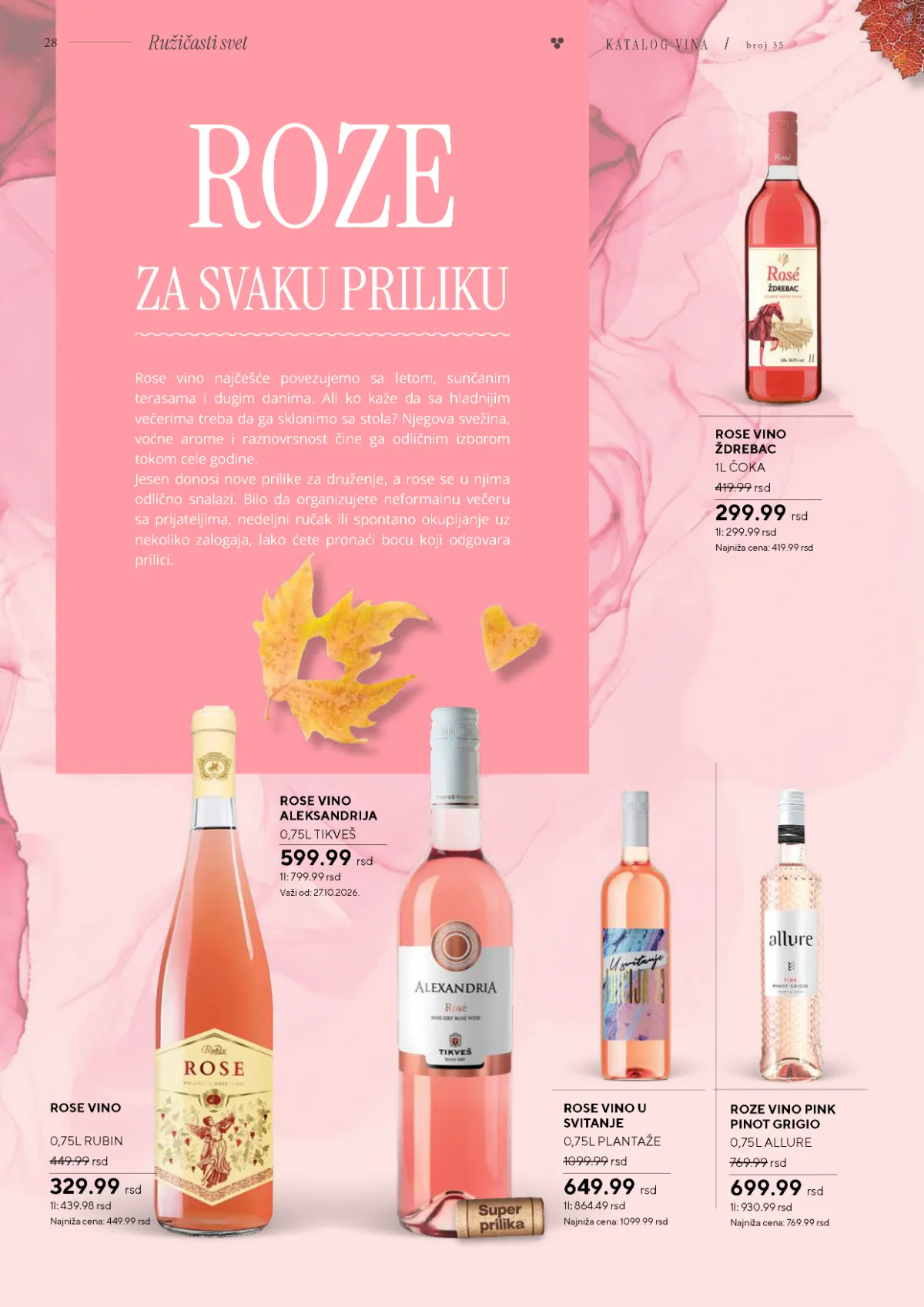 Vinski katalog – strana 28 od 36 Vinski katalog strana 28 – Ždrebac rose Čoka i Svitanje Rubin
