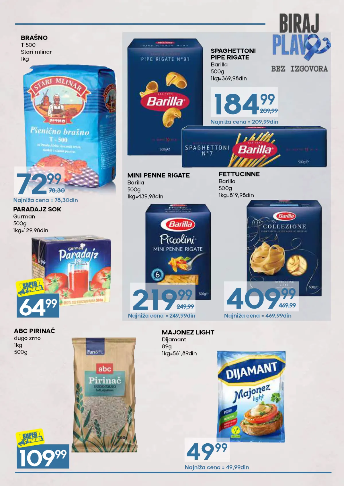 Biraj plavo – strana 7, Barilla testenina i Stari mlinar brašno
