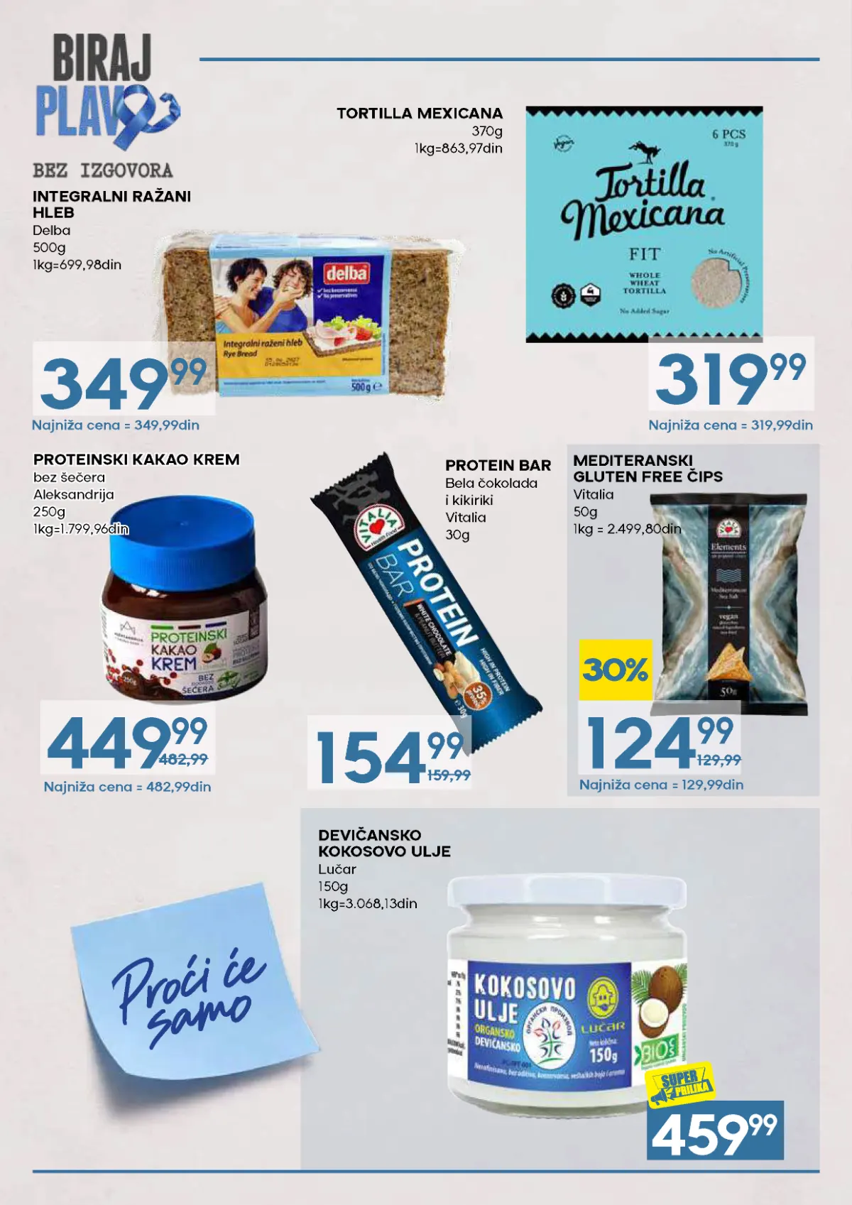 Biraj plavo – strana 8, proteinska čokoladica i bezglutenski čips