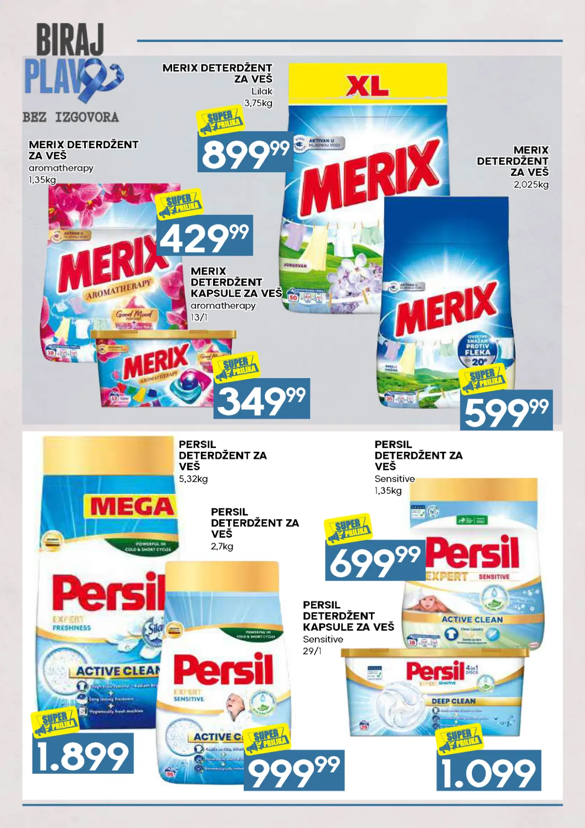 Biraj plavo – strana 28, Persil i Merix deterdženti za pranje veša