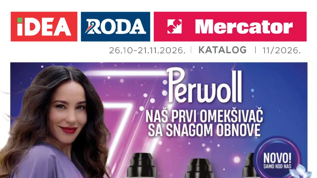 IDEA, Roda i Mercator katalog kućne hemije od 26. oktobra do 21. novembra 2026. – Perwoll omekšivač i popusti do 54%