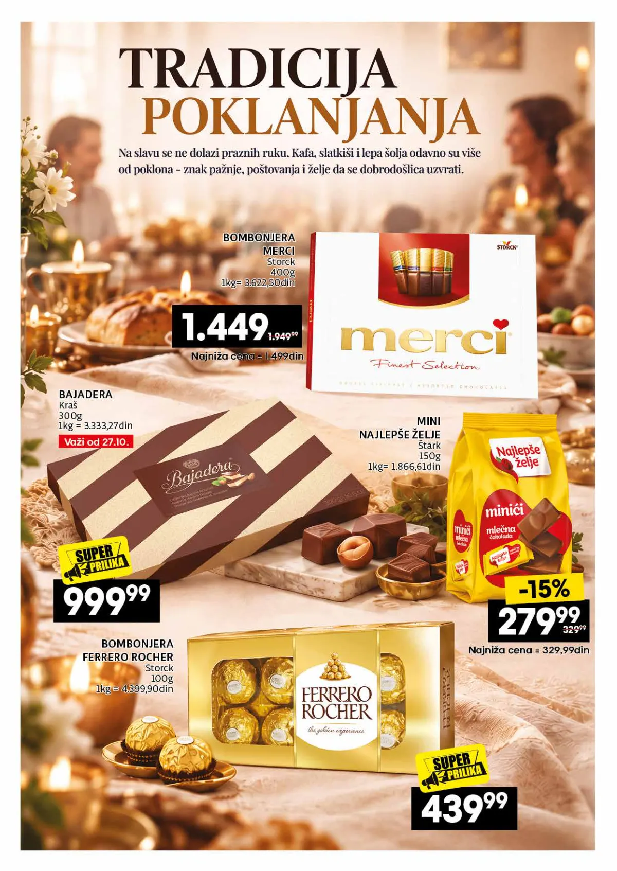 IDEA, Roda i Mercator katalog kafe 26.10–22.11.2026, strana 2 – Pokloni i slatkiši uz kafu