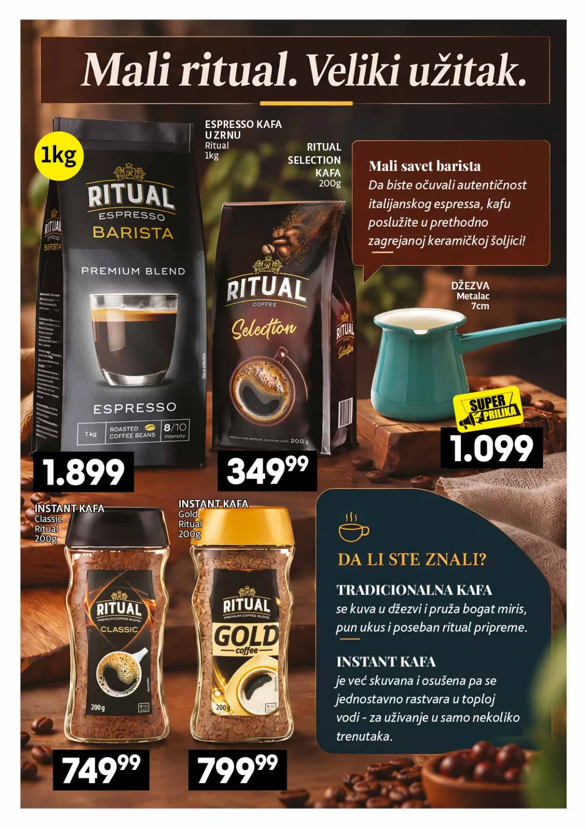 IDEA, Roda i Mercator katalog kafe 26.10–22.11.2026, strana 7 – Ritual kafa i džezva
