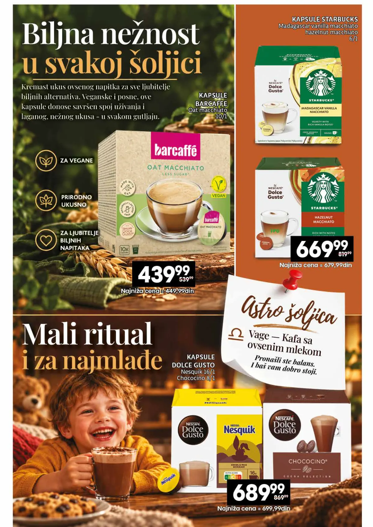 IDEA, Roda i Mercator katalog kafe 26.10–22.11.2026, strana 15 – Barcaffè, Starbucks i Nesquik kapsule