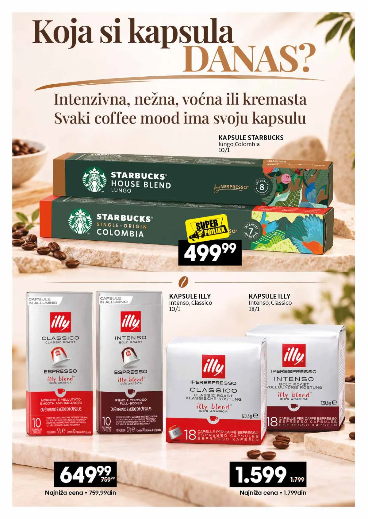 IDEA, Roda i Mercator katalog kafe 26.10–22.11.2026, strana 16 – Starbucks i illy kapsule