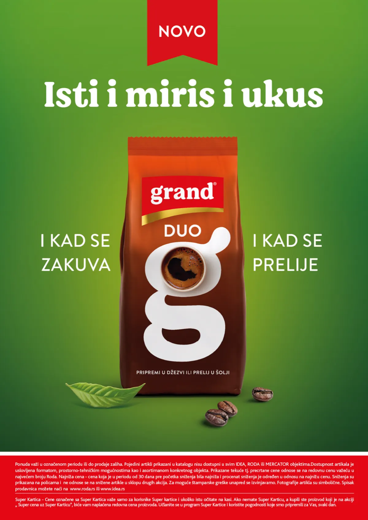 IDEA, Roda i Mercator katalog kafe 26.10–22.11.2026, strana 32 – Novo Grand Duo pakovanje