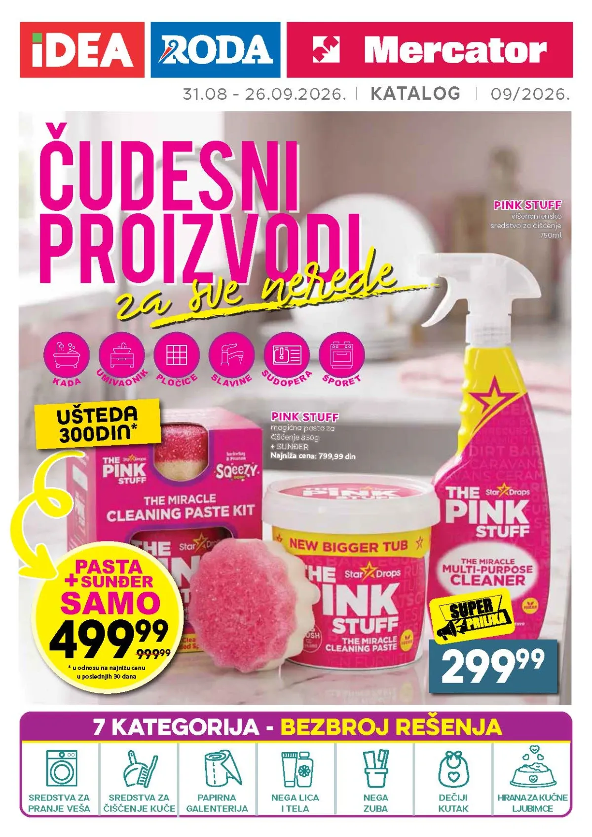IDEA, Roda i Mercator novi katalog neprehrane od 31.08. do 26.09.2026. donosi akcije i uštede do 49%
