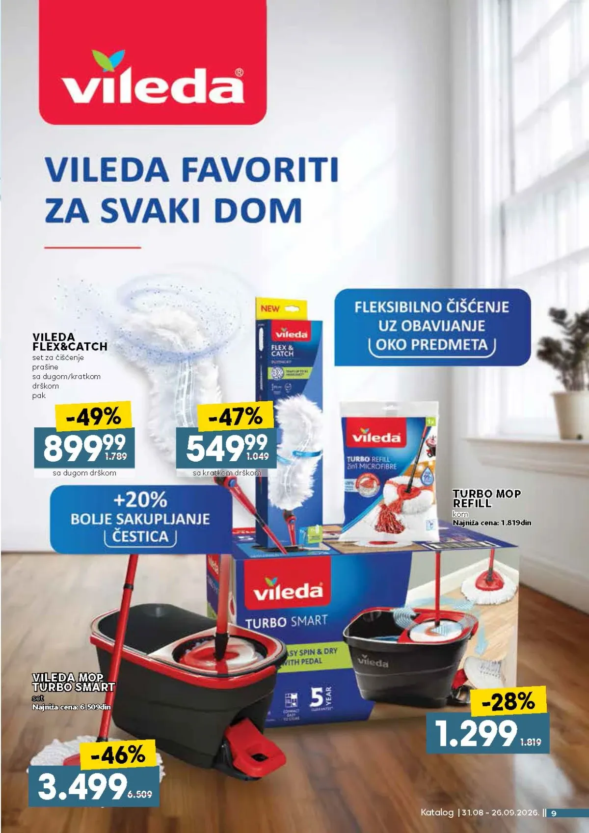 Vileda Turbo Smart i Flex Catch proizvodi za čišćenje sniženi do 49%