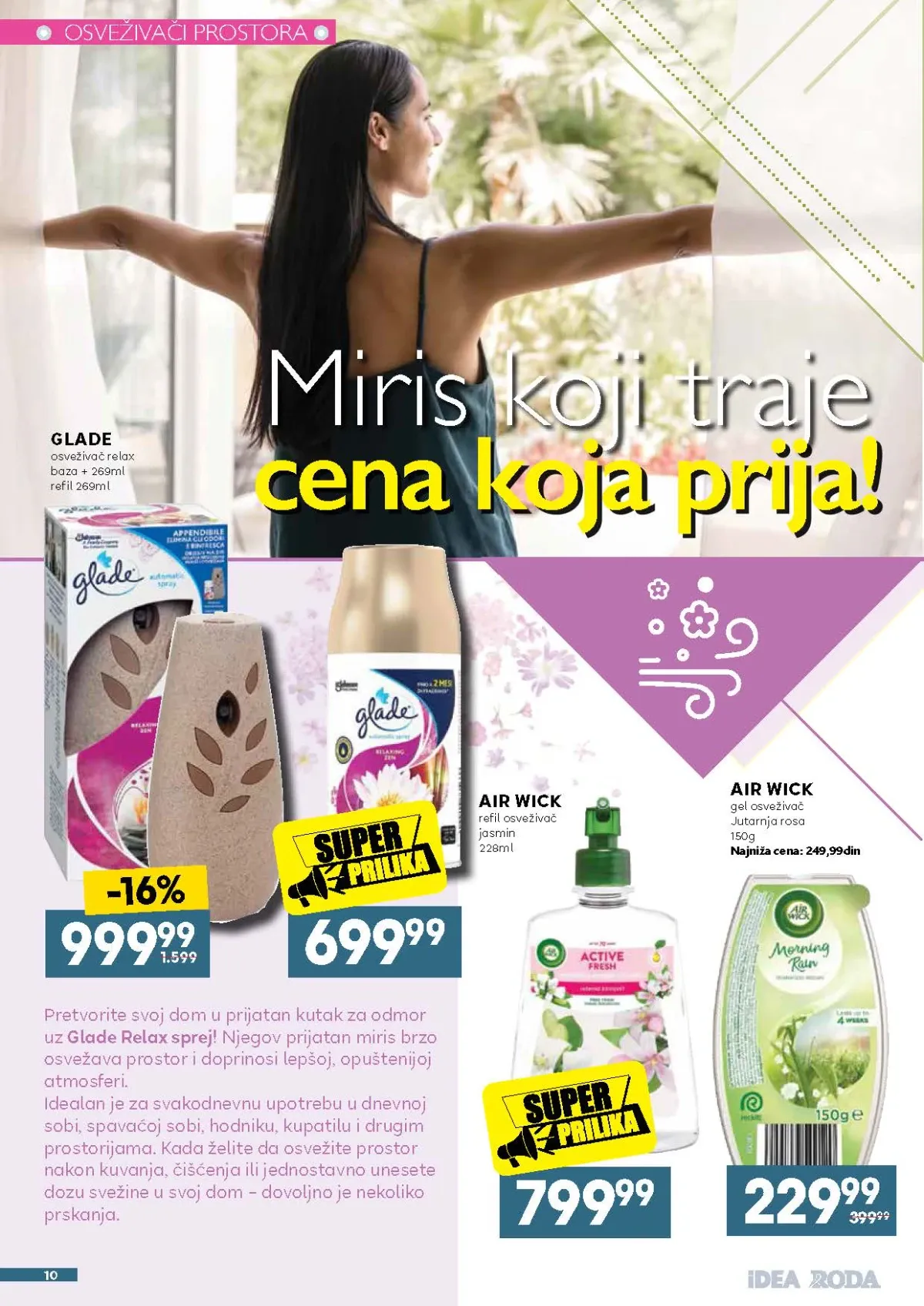 Air Wick i Glade osveživači prostora na akciji