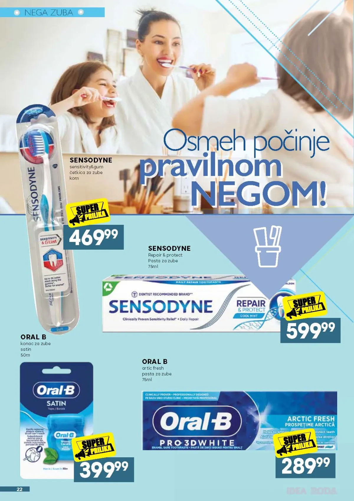 Oral-B i Sensodyne paste, četkice i proizvodi za negu zuba na akciji