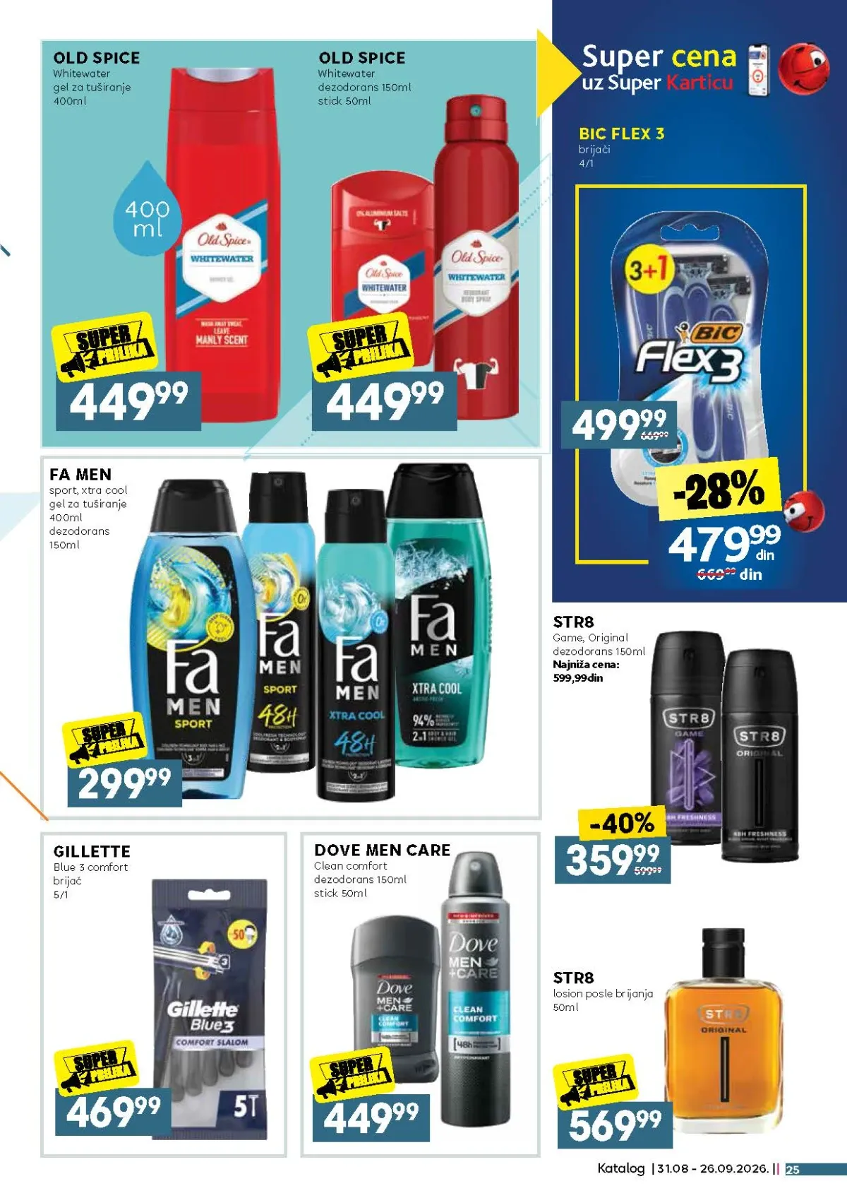 Old Spice, Gillette, Dove Men, STR8 i BIC proizvodi za muškarce na akciji
