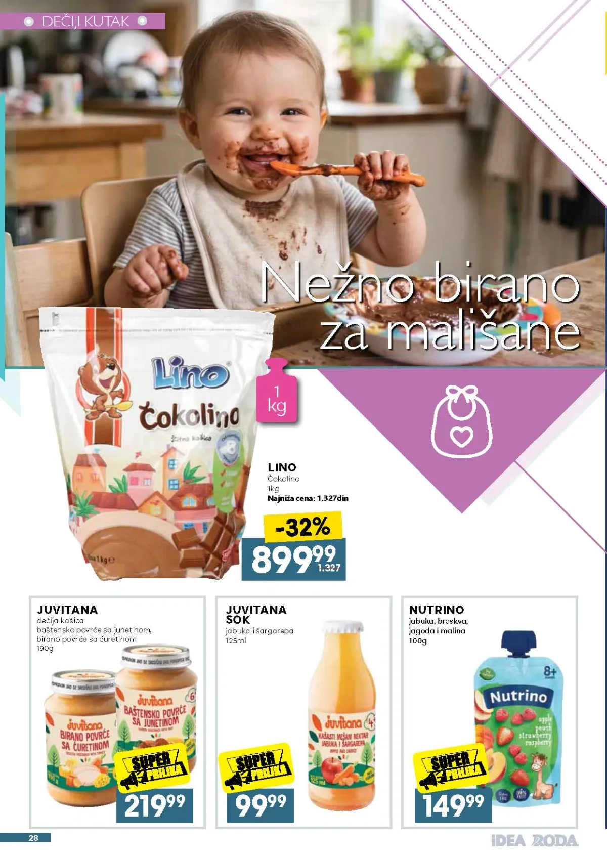 Lino Čokolino, Juvitana i Nutrino proizvodi za decu na akciji