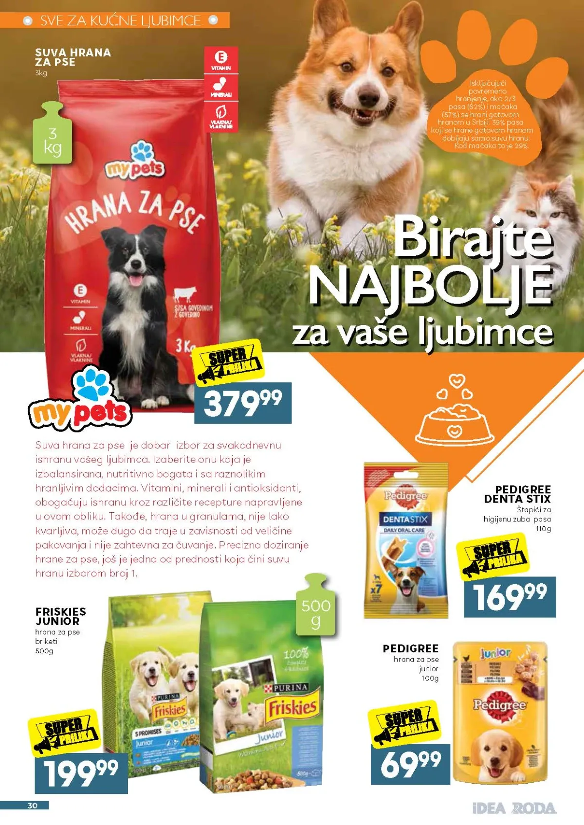 Pedigree i Friskies hrana i poslastice za pse na akciji