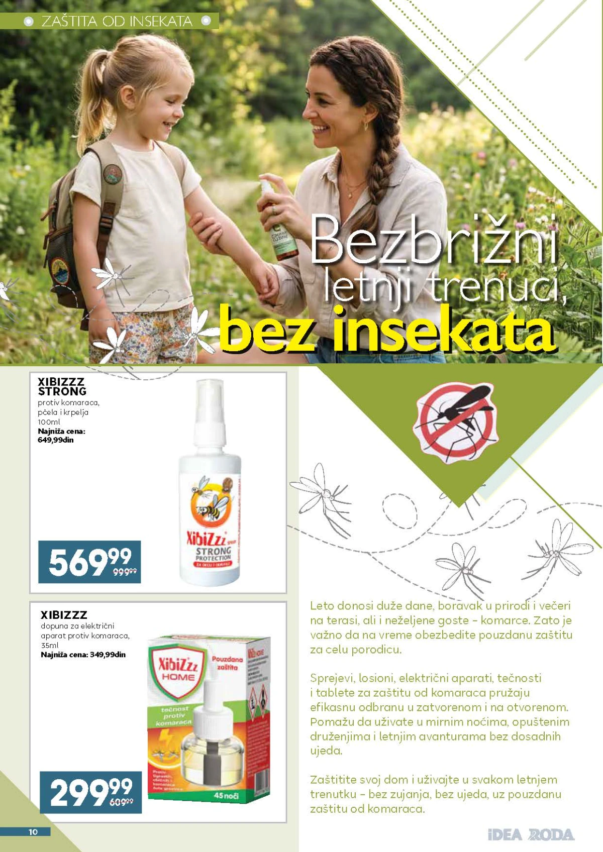 IDEA, Roda i Mercator katalog do 29.08.2026. – Xibizzz proizvodi za zaštitu od komaraca, pčela i krpelja