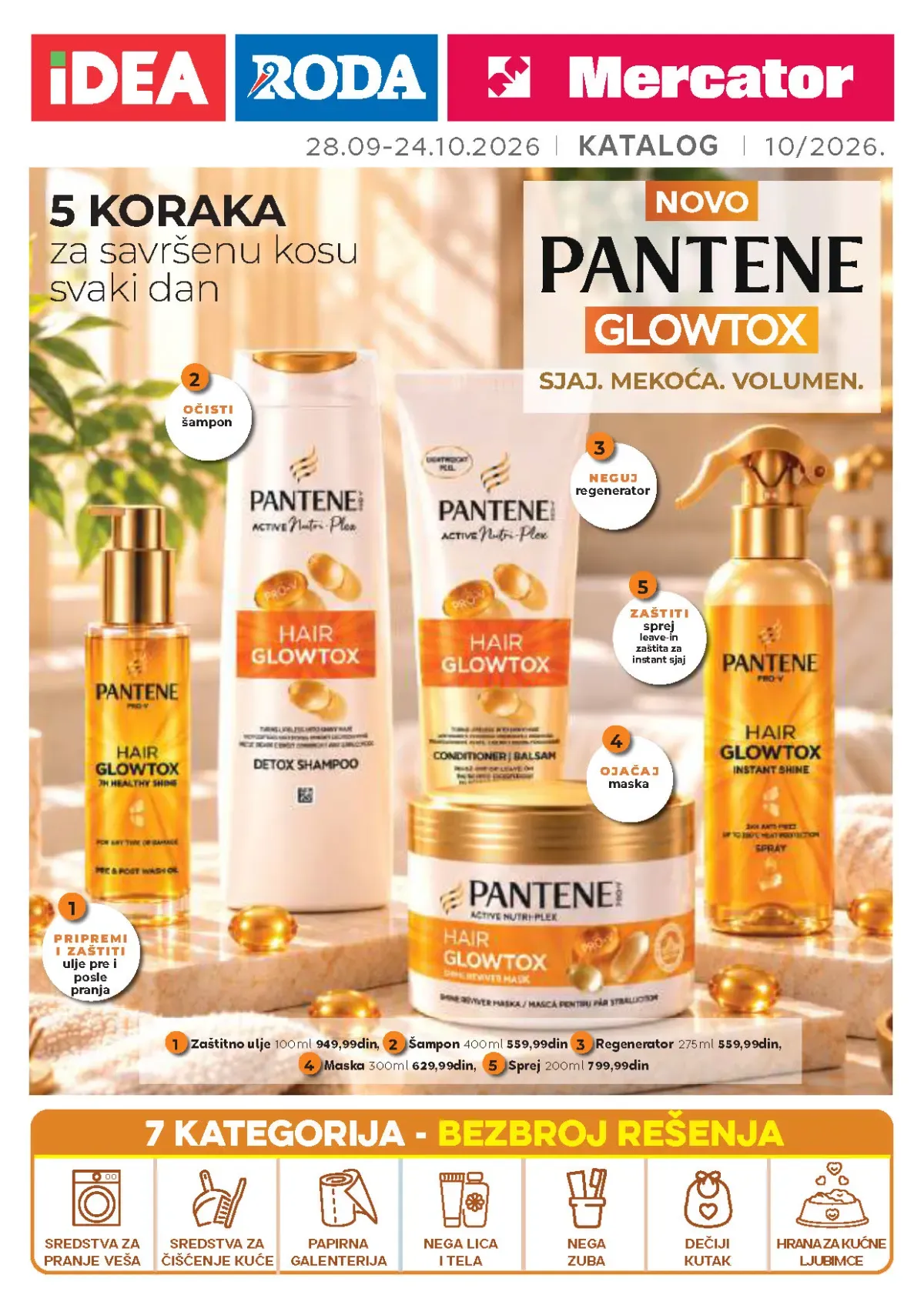 IDEA, Roda i Mercator katalog od 28.09. do 24.10.2026. – nega, kućna hemija, dečiji program i hrana za ljubimce