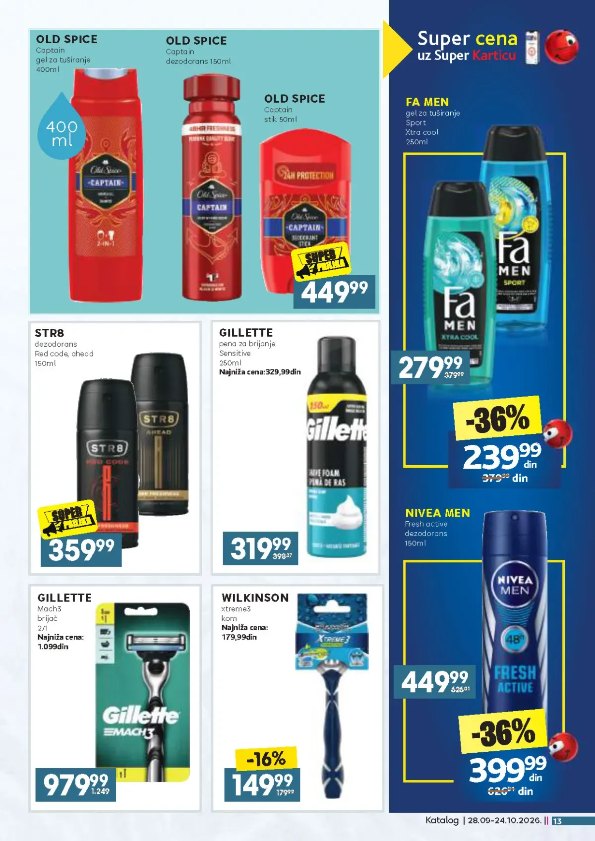 IDEA Roda Mercator katalog strana 13 – Old Spice, Gillette i Nivea Men