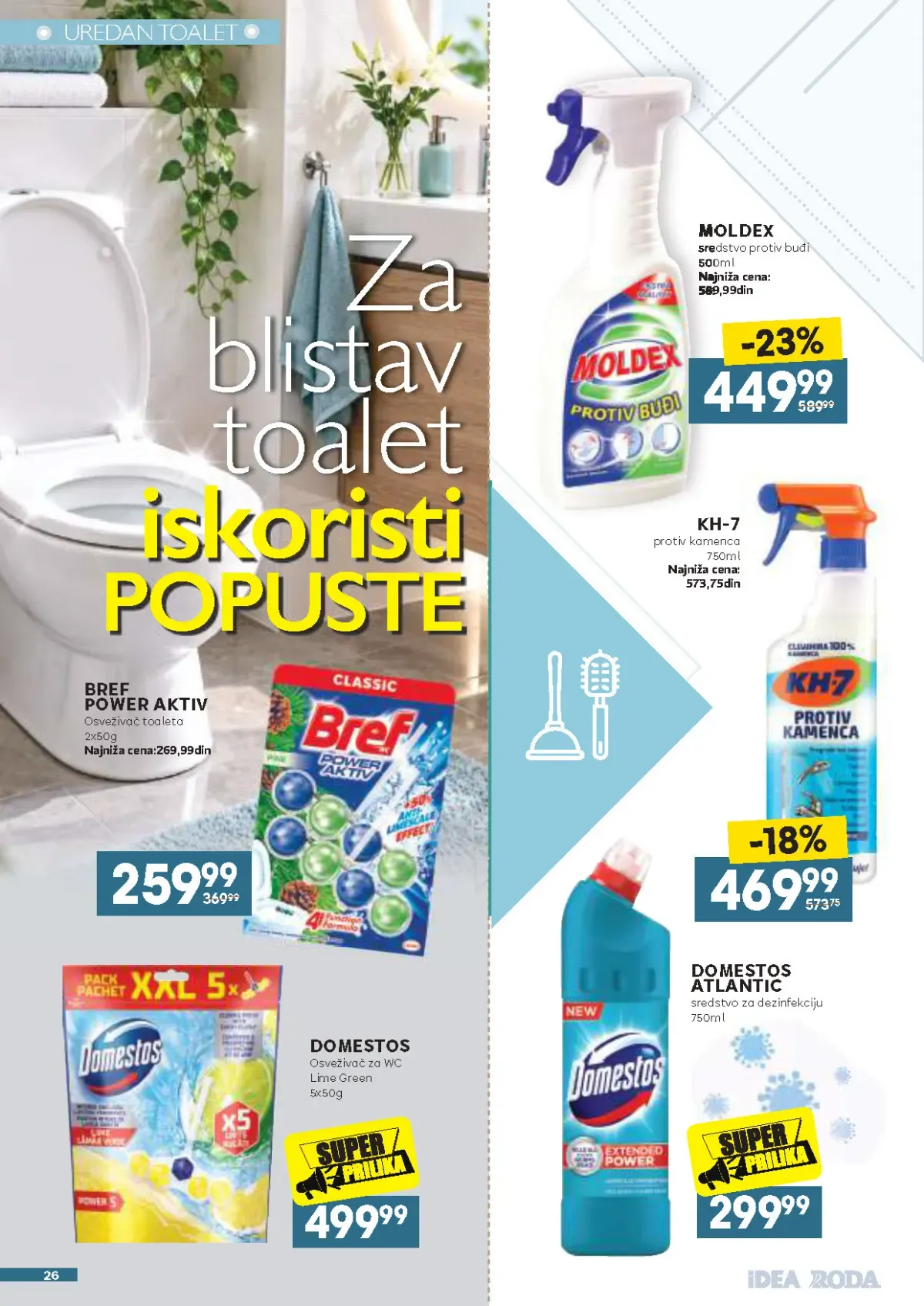 IDEA Roda Mercator katalog strana 26 – Bref, Domestos i Moldex