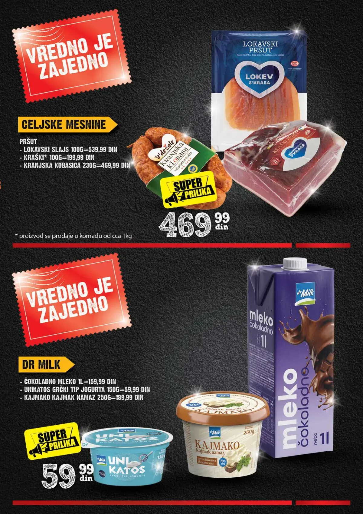 Celjske mesnine i Dr Milk proizvodi u katalogu Vredno je zajedno