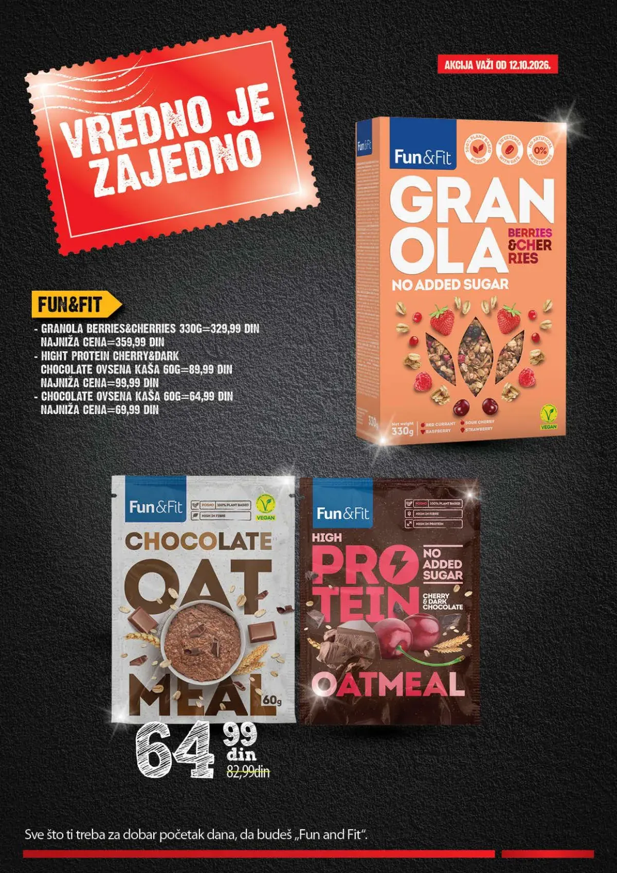 Fun and Fit granola, kaše i proteinski proizvodi