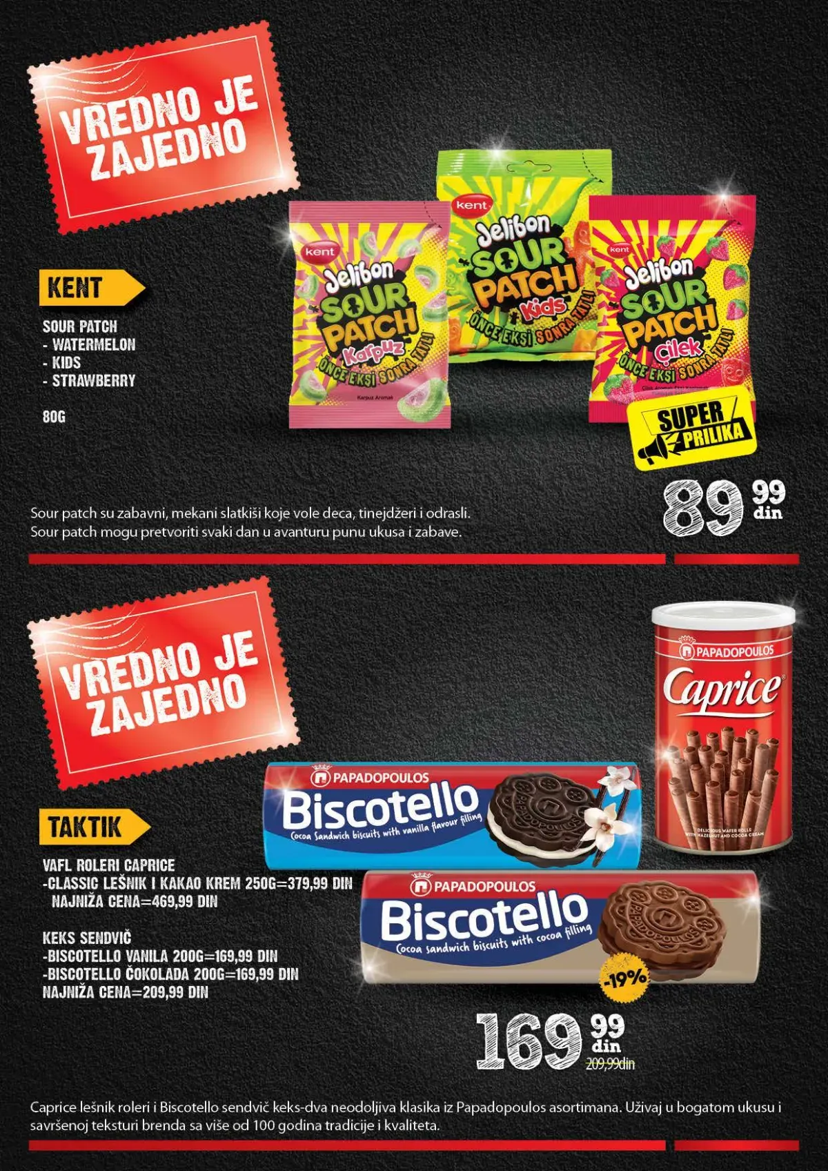 Kent Sour Patch i Papadopoulos slatkiši