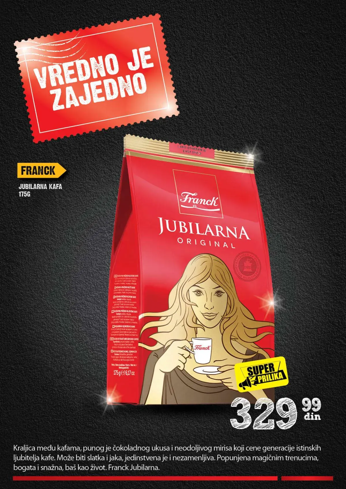 Frank Jubilarna kafa 175 g na akciji