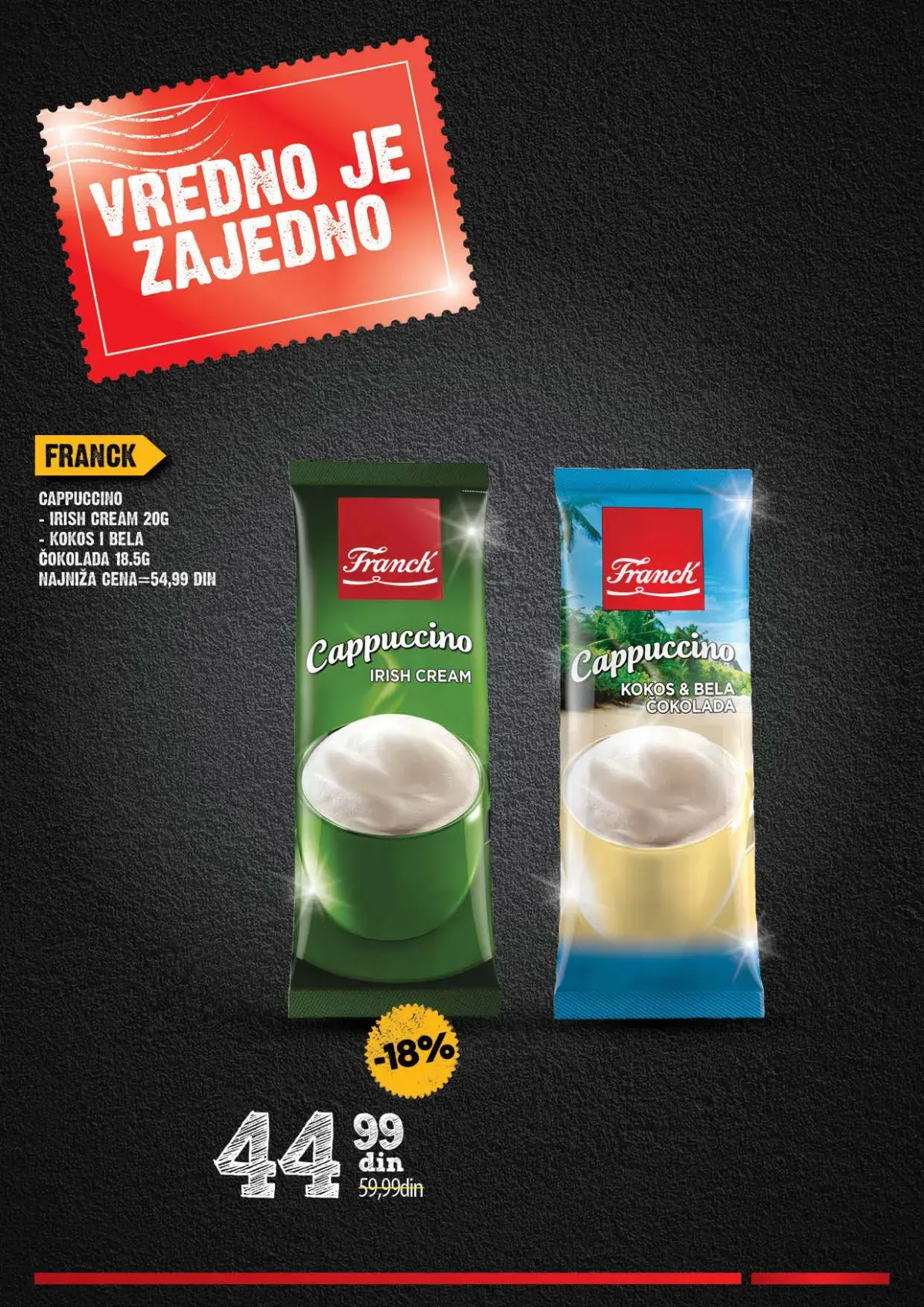 Frank Cappuccino proizvodi na akciji