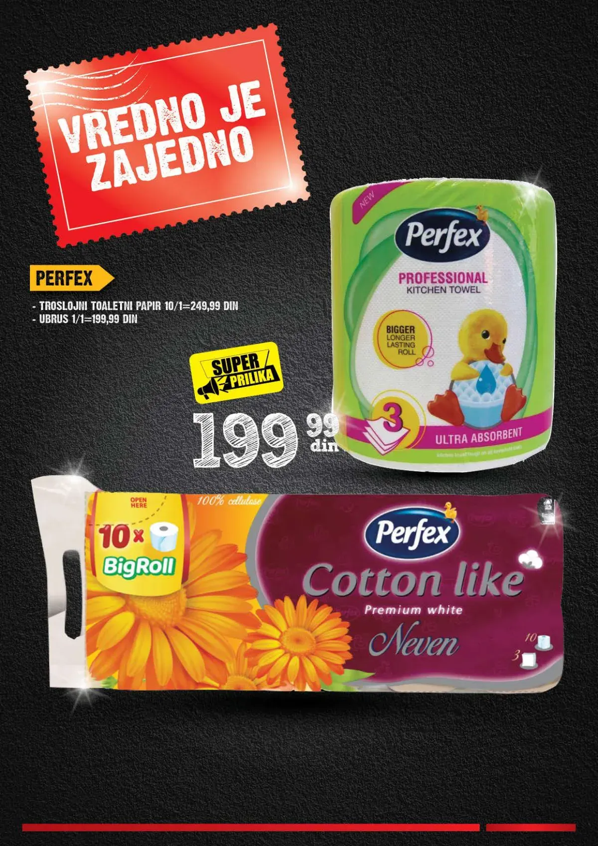 Perfex toalet papir i ubrusi
