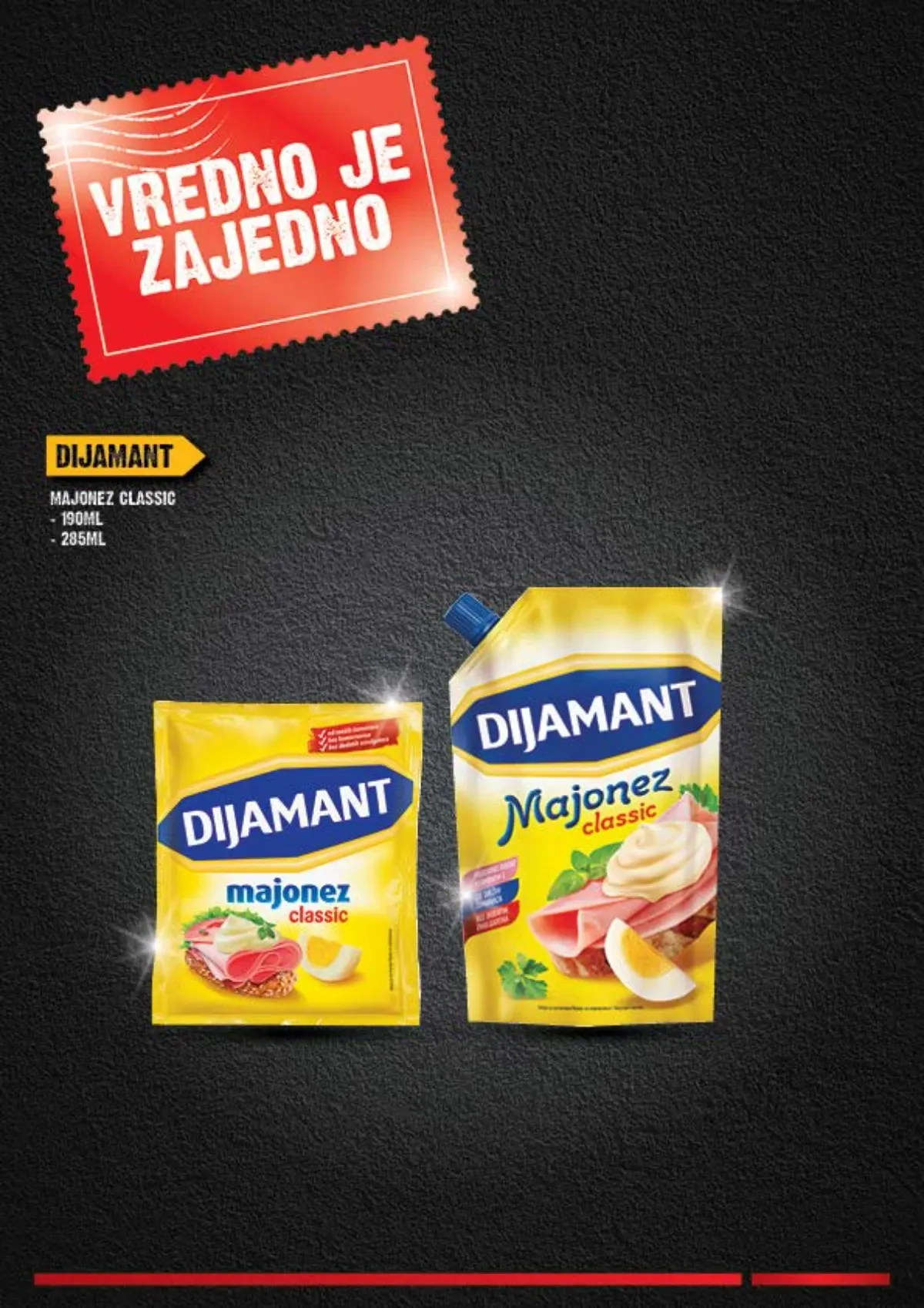 Dijamant Classic majonez u IDEA, Roda i Mercator ponudi Vredno je zajedno