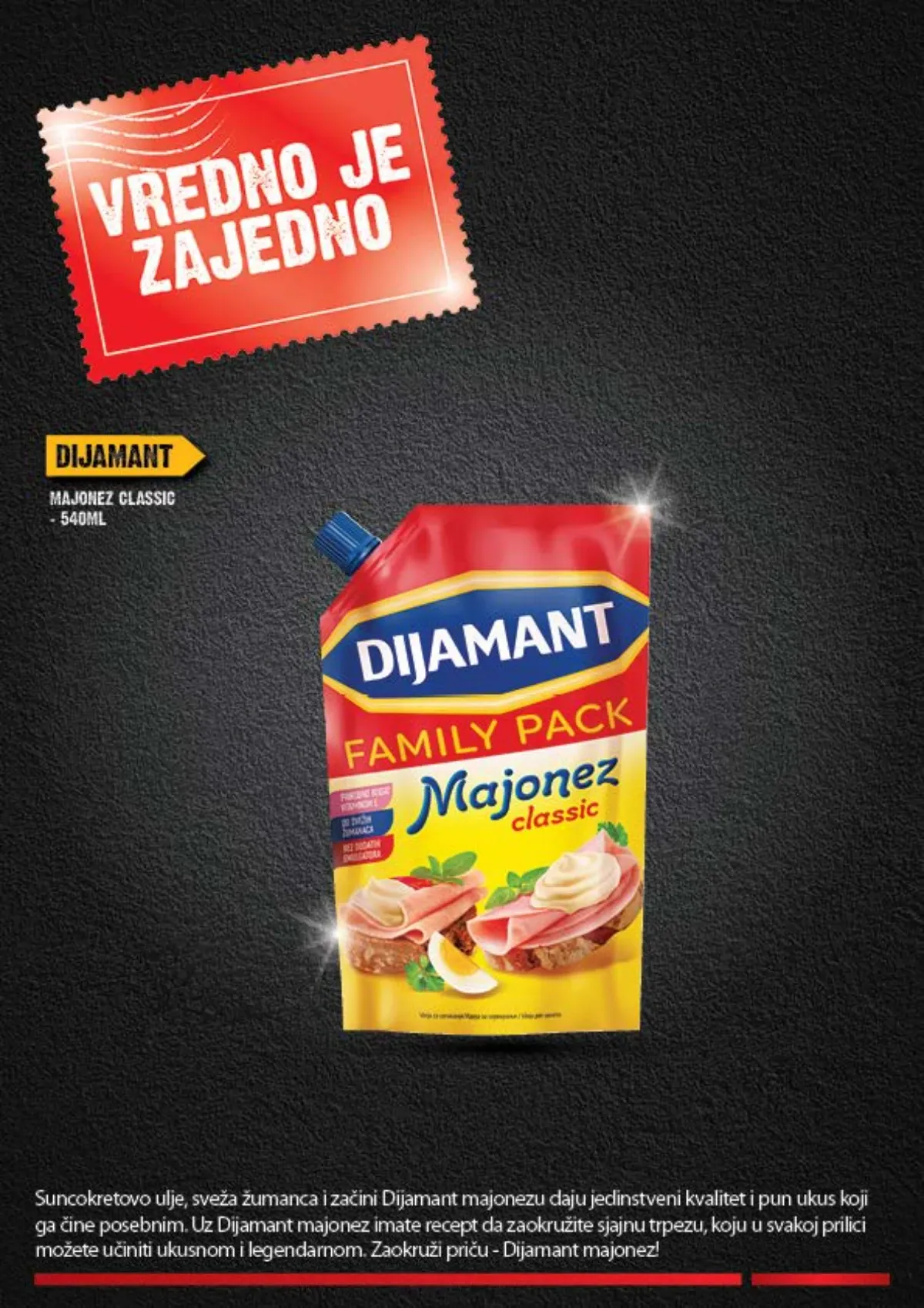 Dijamant Family Pack majonez 540 ml u akciji Vredno je zajedno