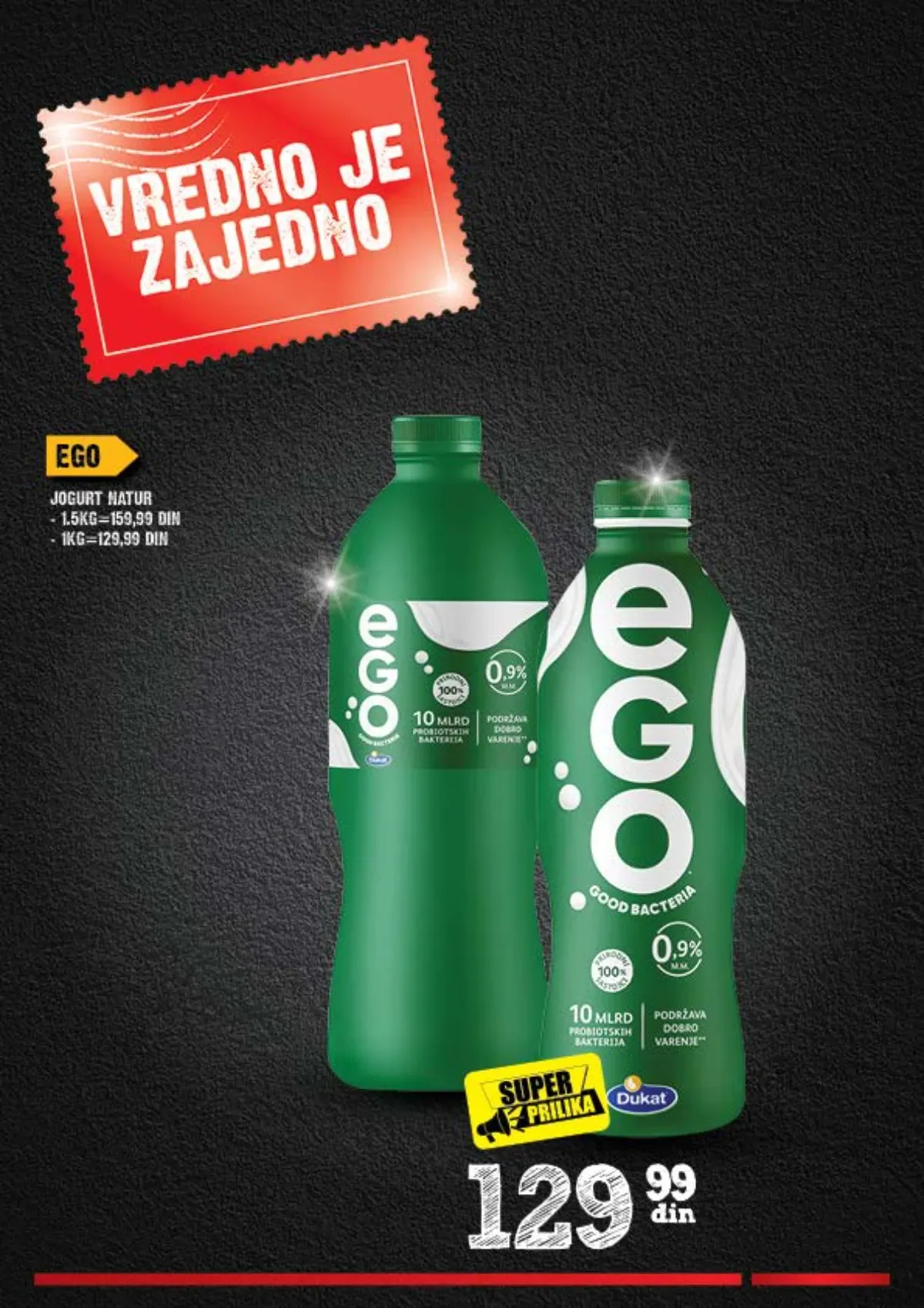 EGO Natur jogurt u IDEA, Roda i Mercator SUPER prilici