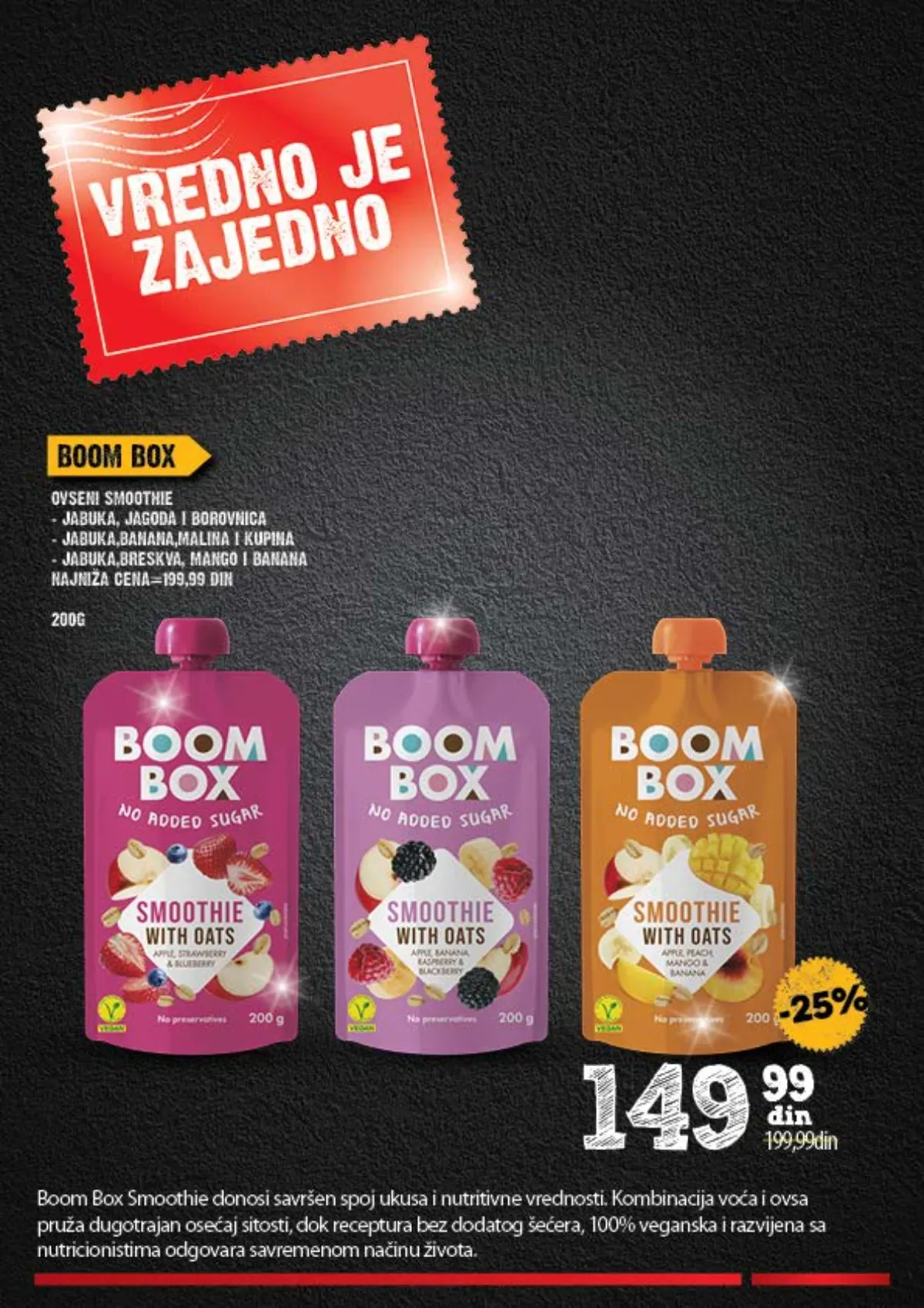 Boom Box smoothie sa ovsenim pahuljicama na akciji