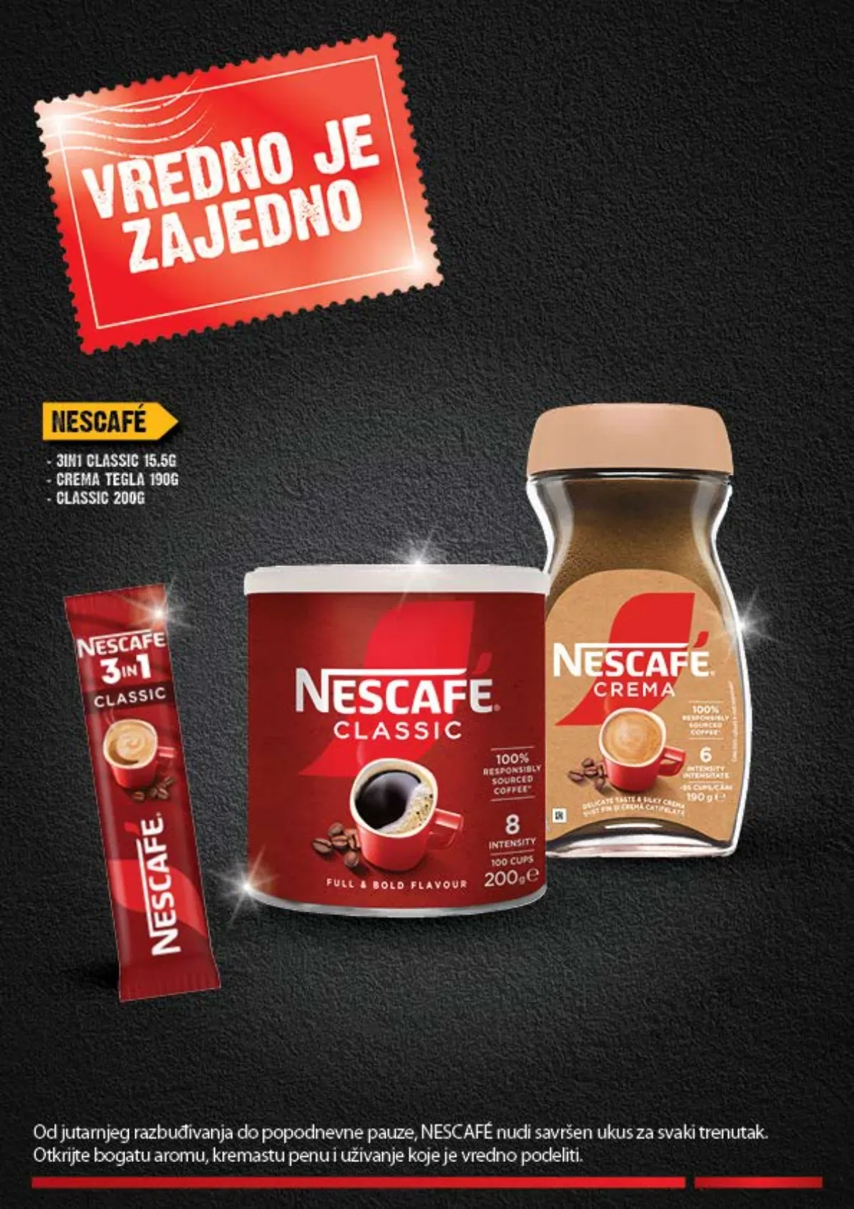 Nescafé Classic i Crema kafa u ponudi Vredno je zajedno