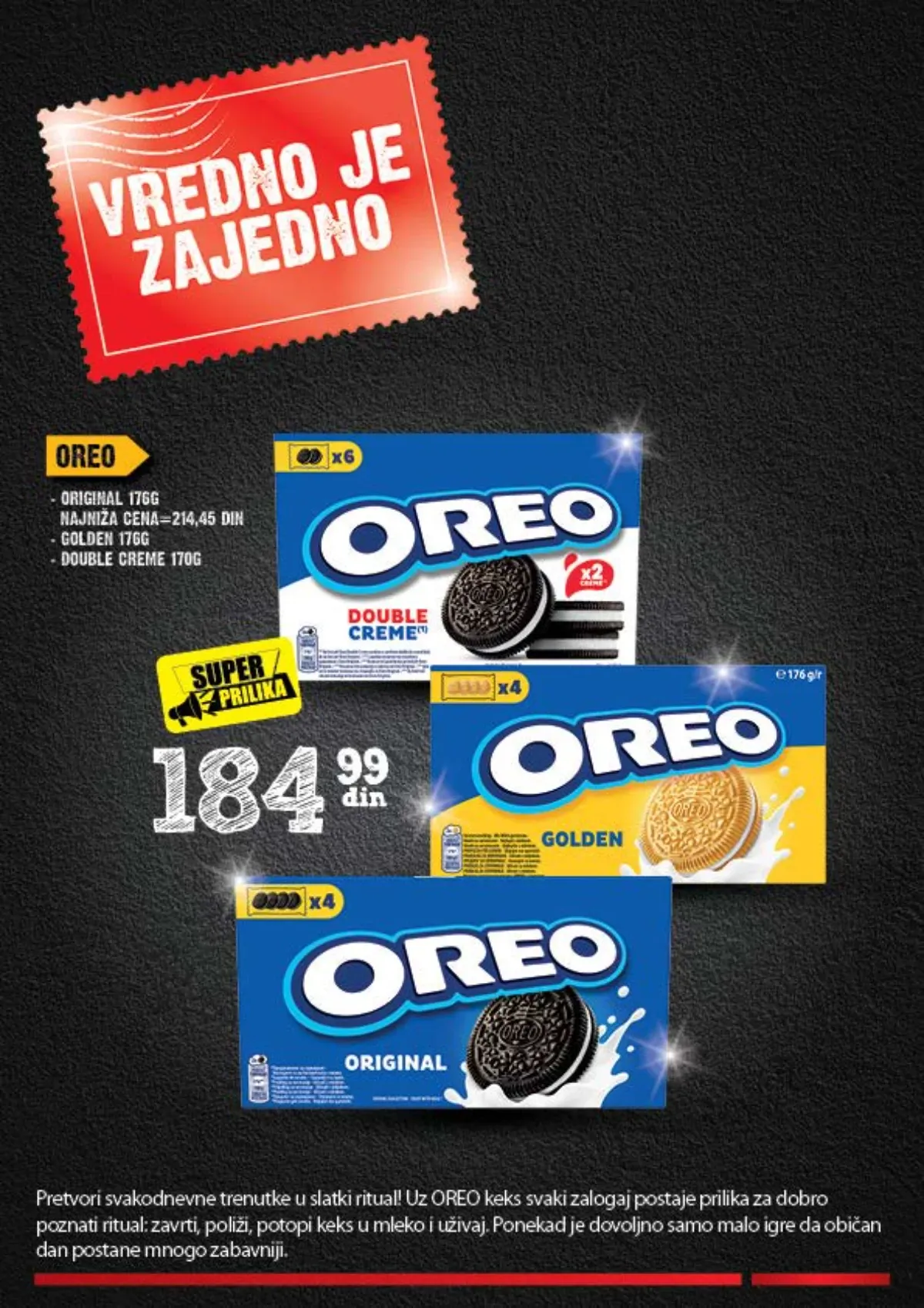 Oreo Original Golden i Double Creme keks na SUPER prilici