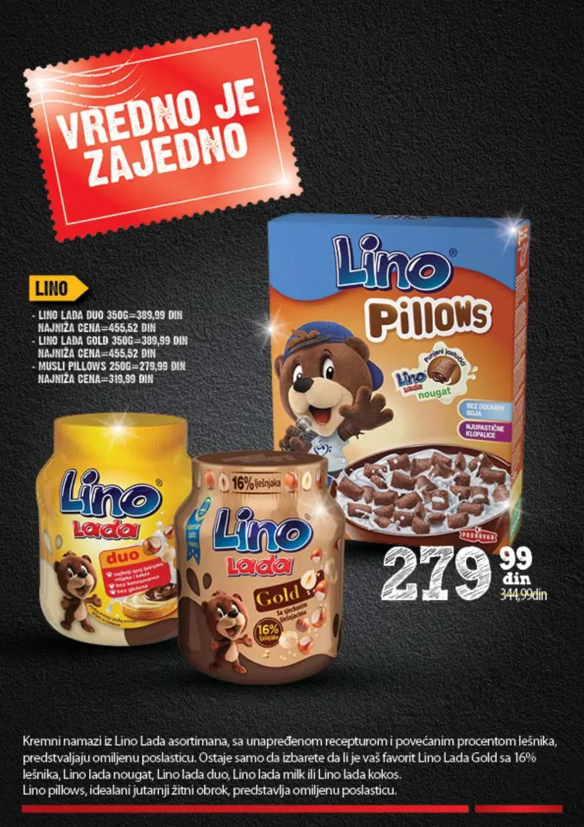 Lino Lada Gold Duo i Lino Pillows u IDEA Roda Mercator akciji