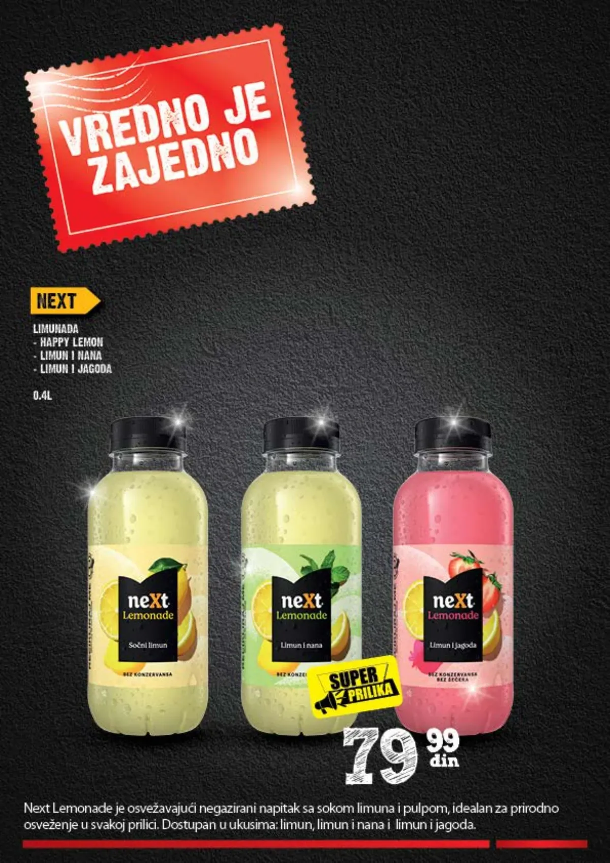 Next Lemonade limunada Happy Lemon i Limun Jagoda