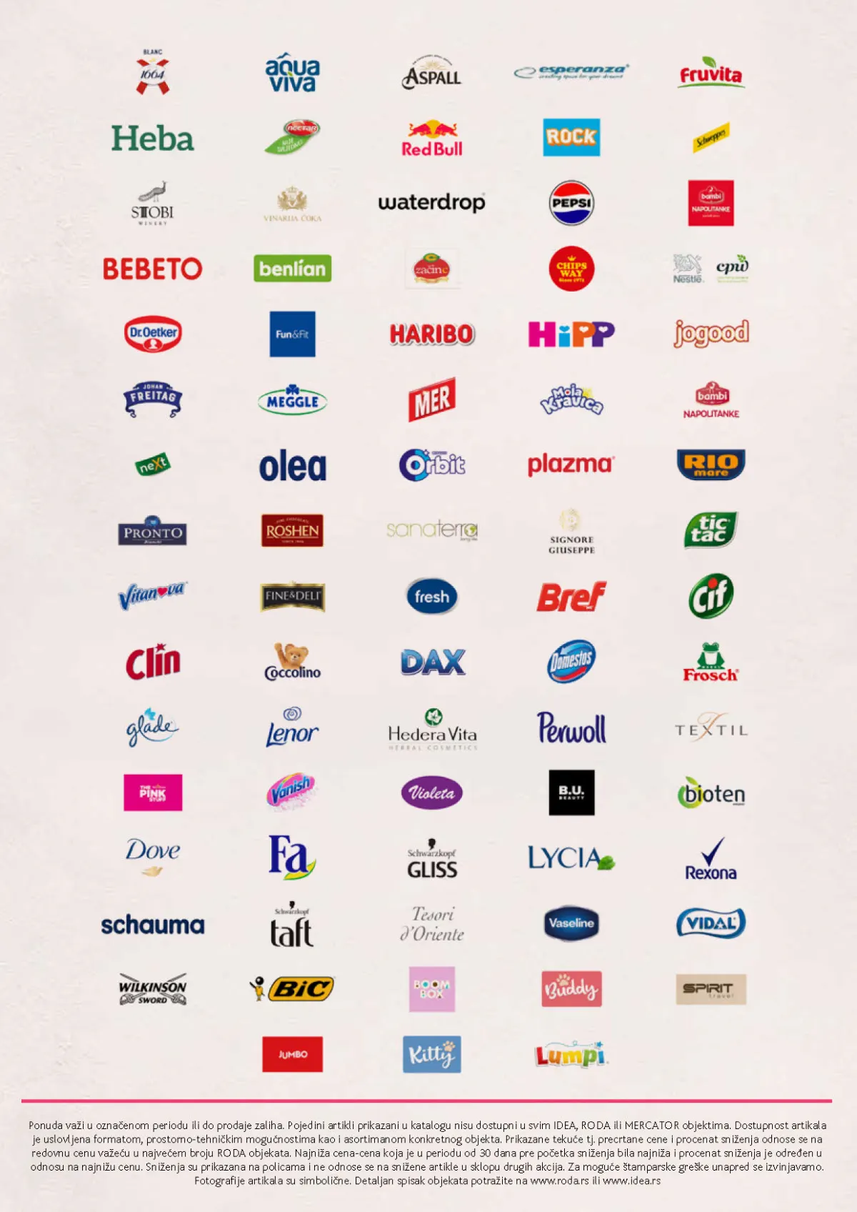 IDEA Roda Mercator Biraj roze katalog – brendovi i uslovi akcije