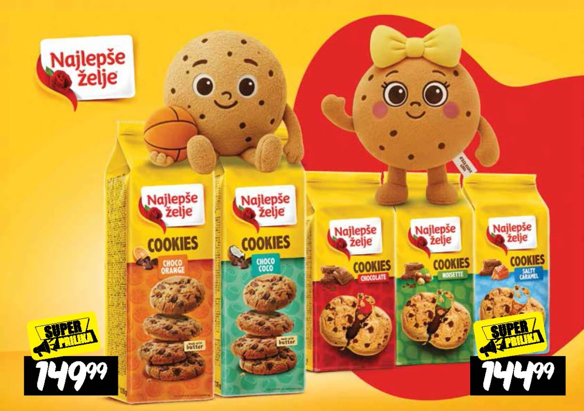 Najlepše želje Cookies Choco Orange i Choco Coco u specijalnom katalogu slatkiša do 16.09.2026.