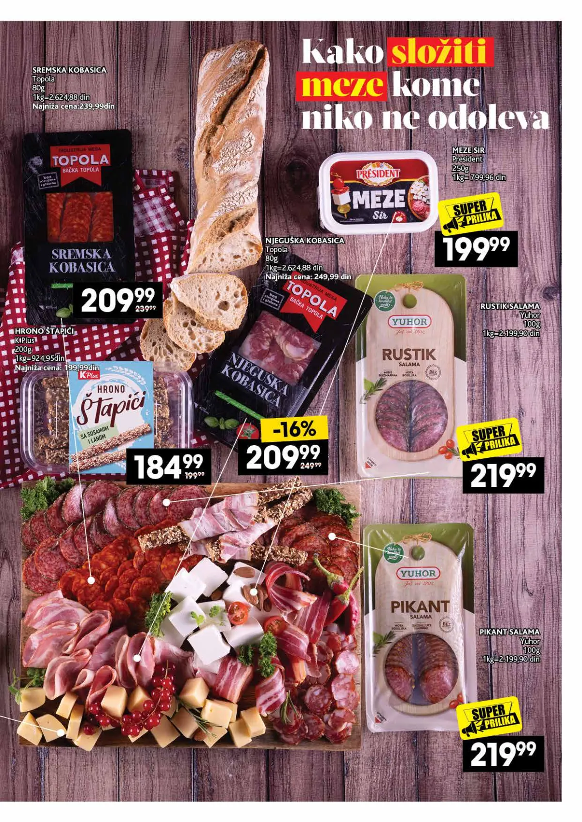 IDEA, Roda i Mercator katalog 26.10–22.11.2026, strana 3 – Sremska i njeguška kobasica