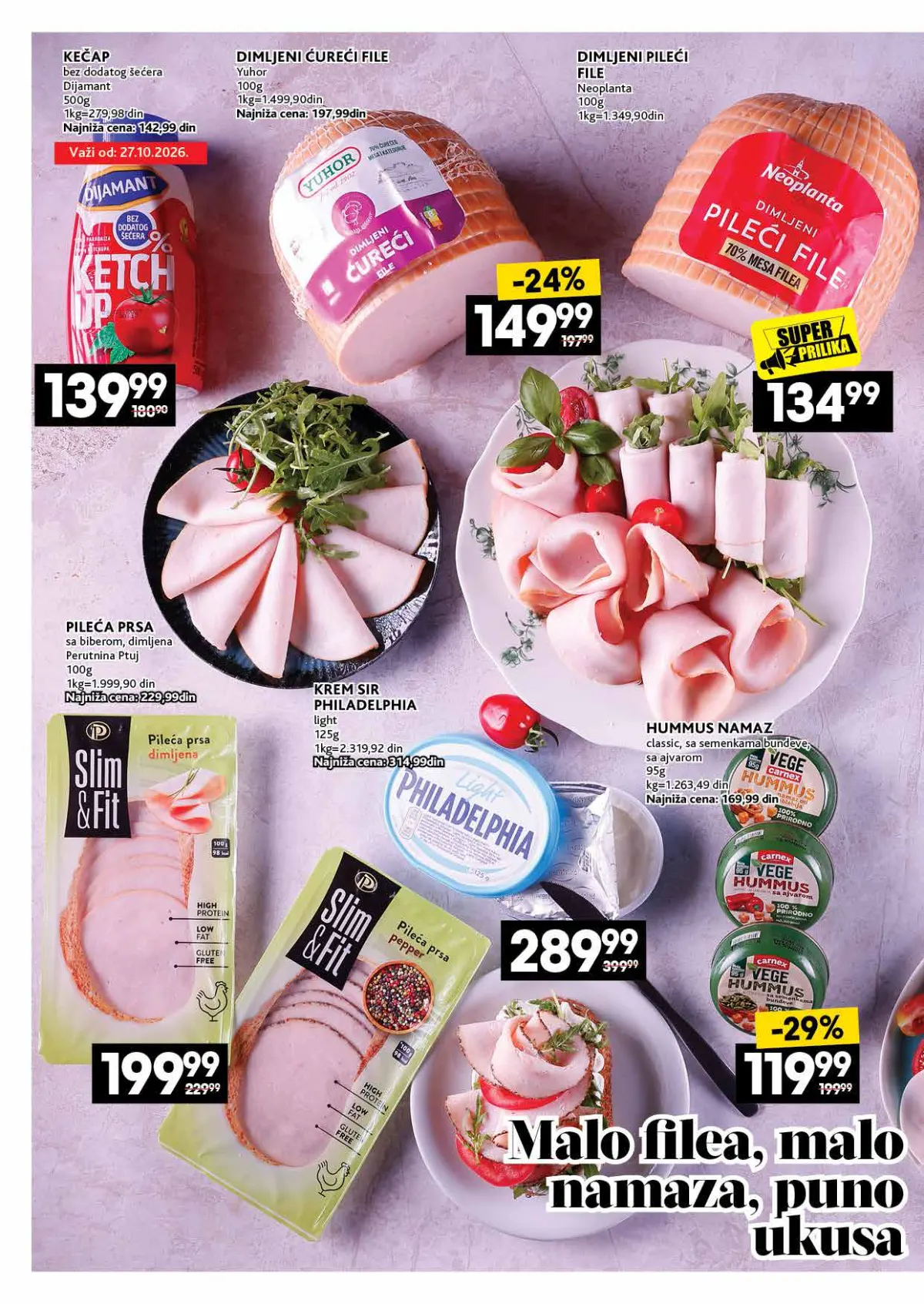 IDEA, Roda i Mercator katalog 26.10–22.11.2026, strana 18 – Pileći i ćureći file i namazi