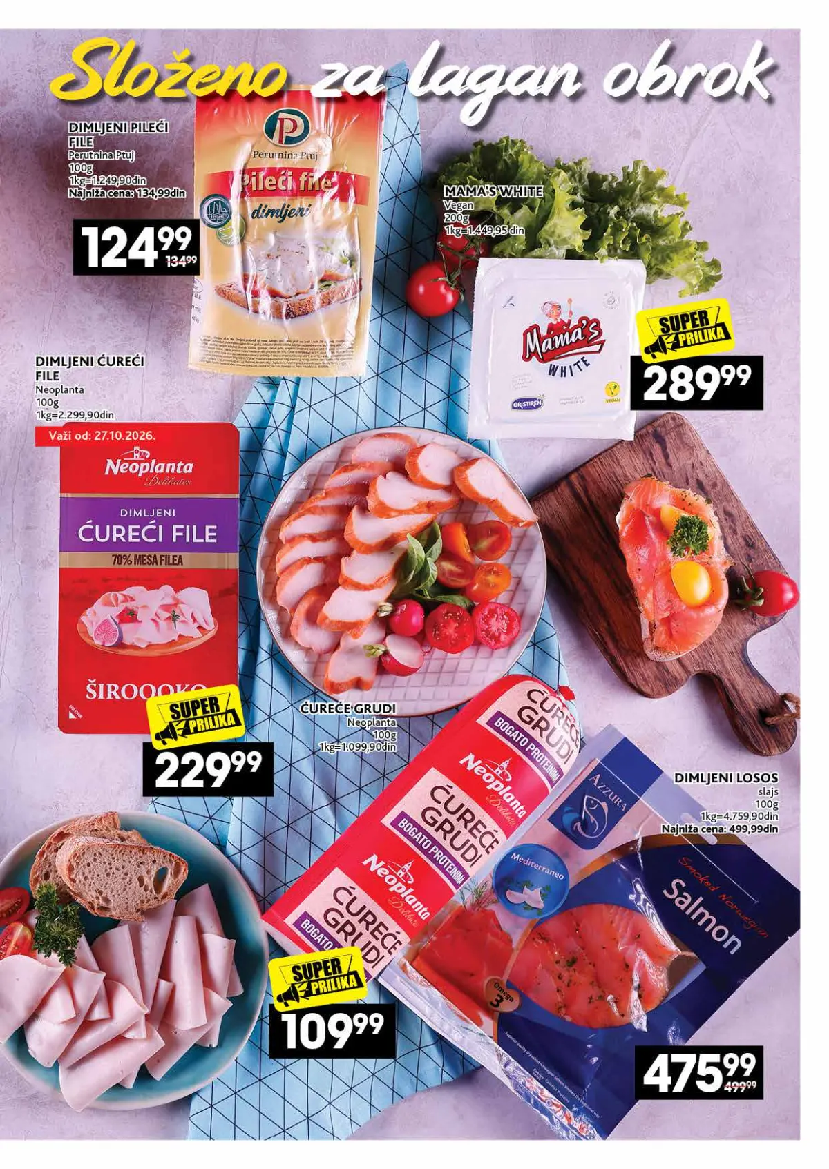 IDEA, Roda i Mercator katalog 26.10–22.11.2026, strana 19 – Lagani obrok – file i losos