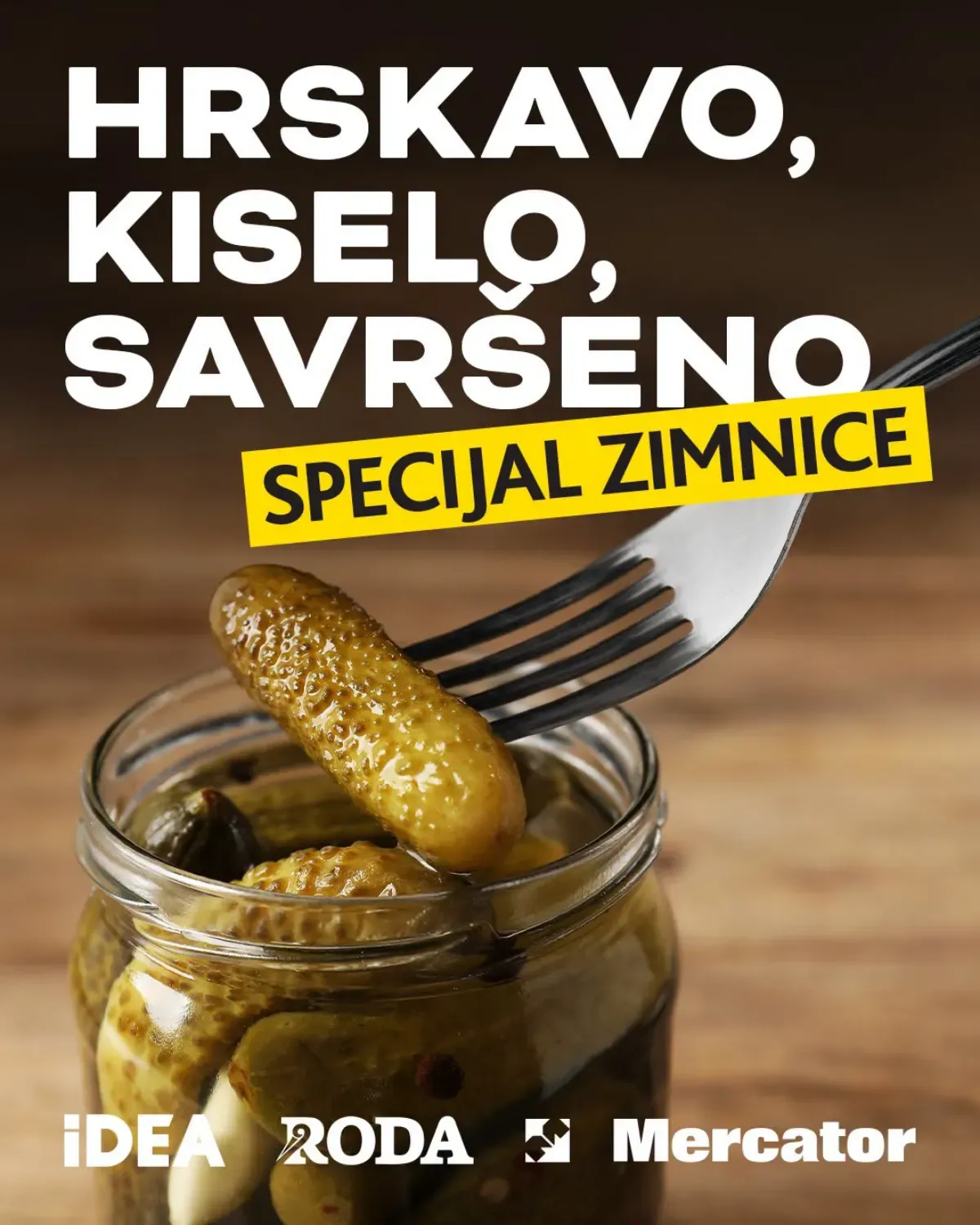 IDEA, Roda i Mercator Specijal zimnice – kiseli krastavci, cvekla, kornišoni, feferoni i druga zimnica po akcijskim cenama