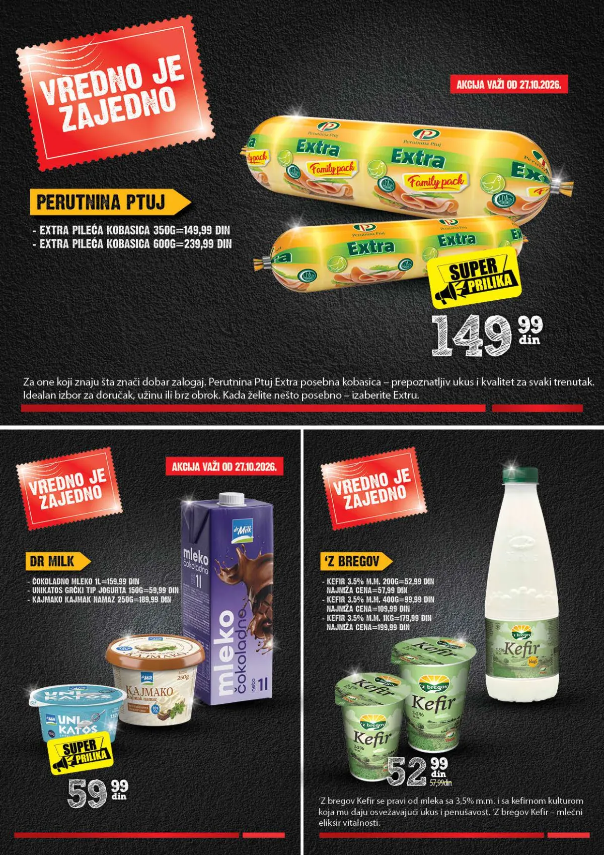 IDEA, Roda i Mercator Vredno je zajedno 26.10–22.11.2026. – strana 5 od 44: Perutnina Ptuj i Dr Milk