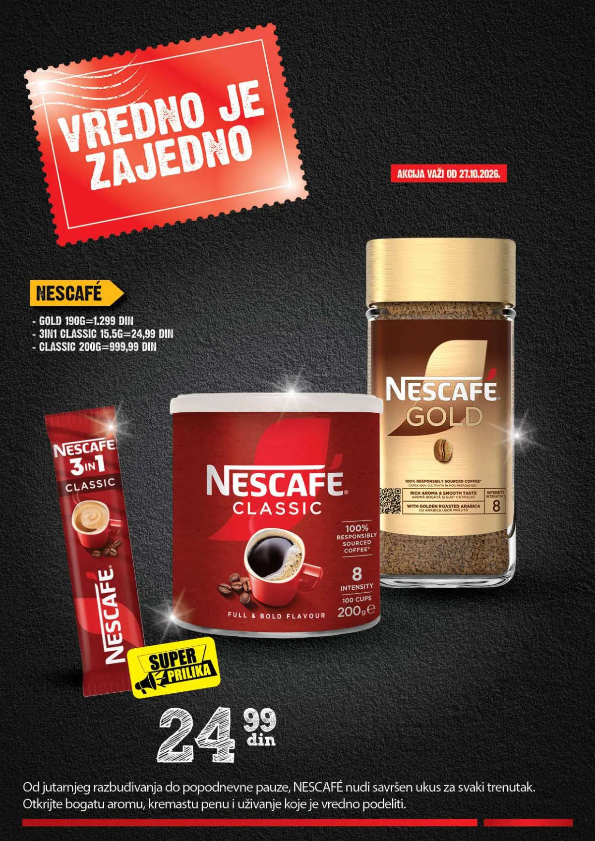 IDEA, Roda i Mercator Vredno je zajedno 26.10–22.11.2026. – strana 12 od 44: Nescafé instant kafa