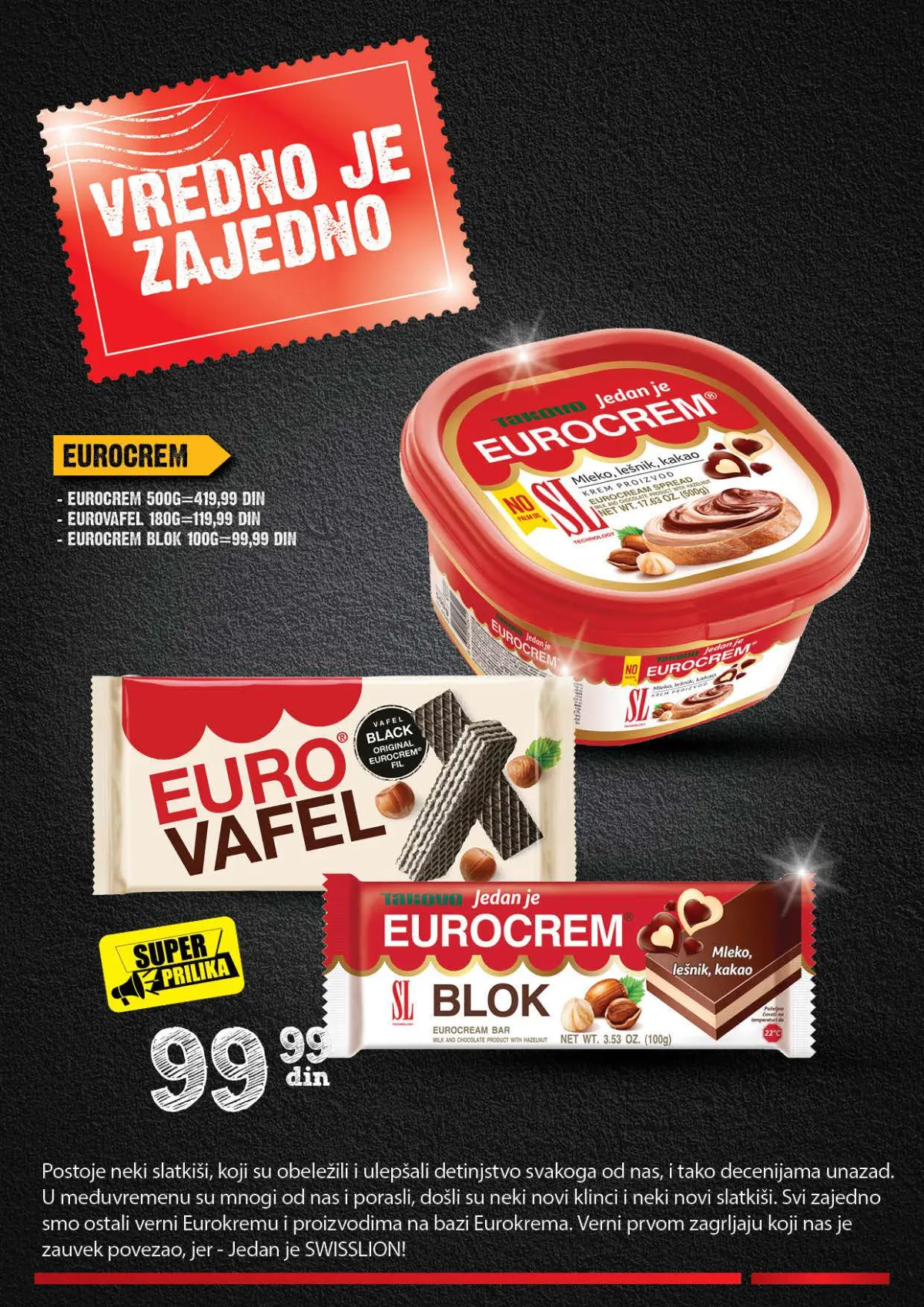 IDEA, Roda i Mercator Vredno je zajedno 26.10–22.11.2026. – strana 17 od 44: Eurocrem i Eurovafel